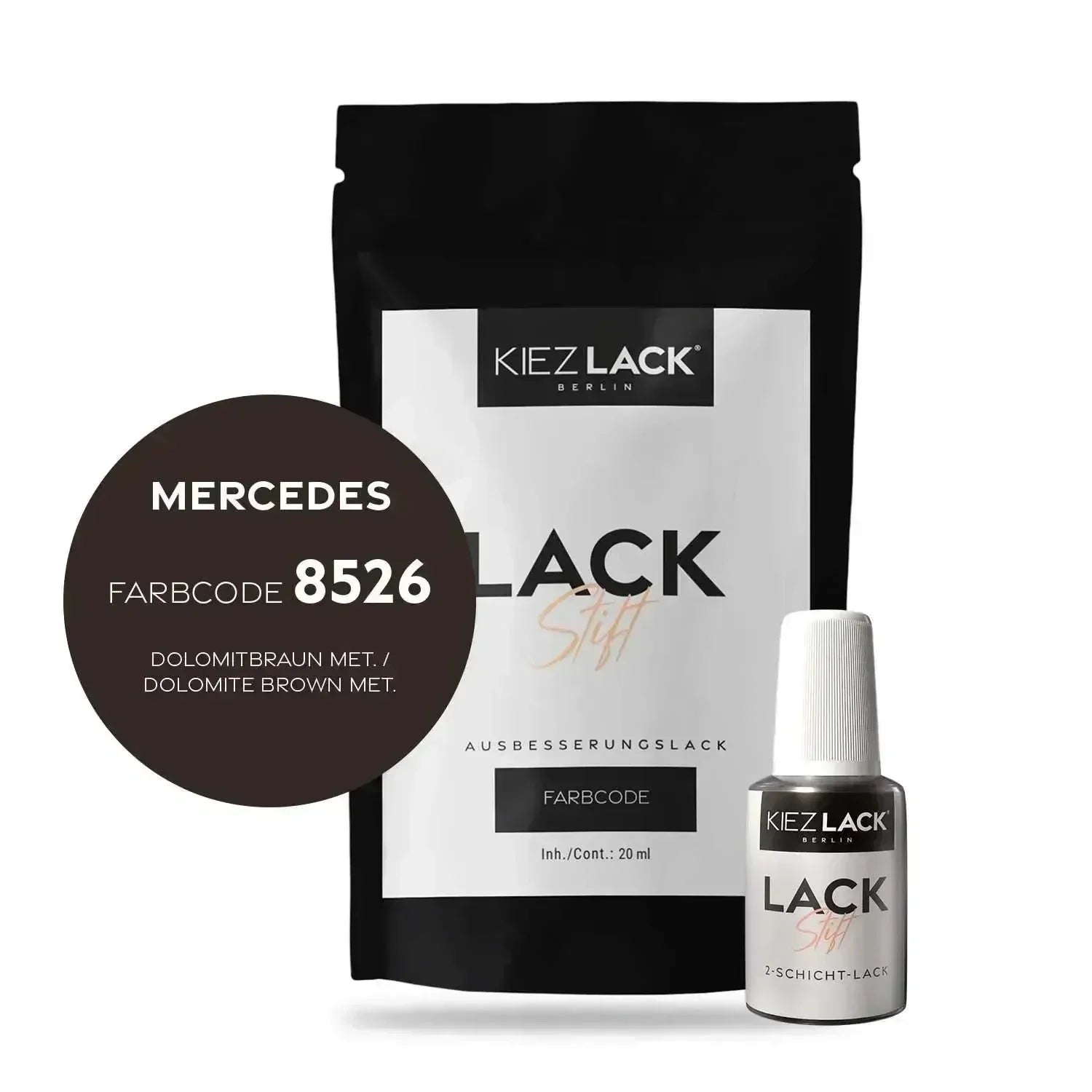 Kiezlack Lackstift Autolack Lackstift MERCEDES 8526 DOLOMITBRAUN MET.