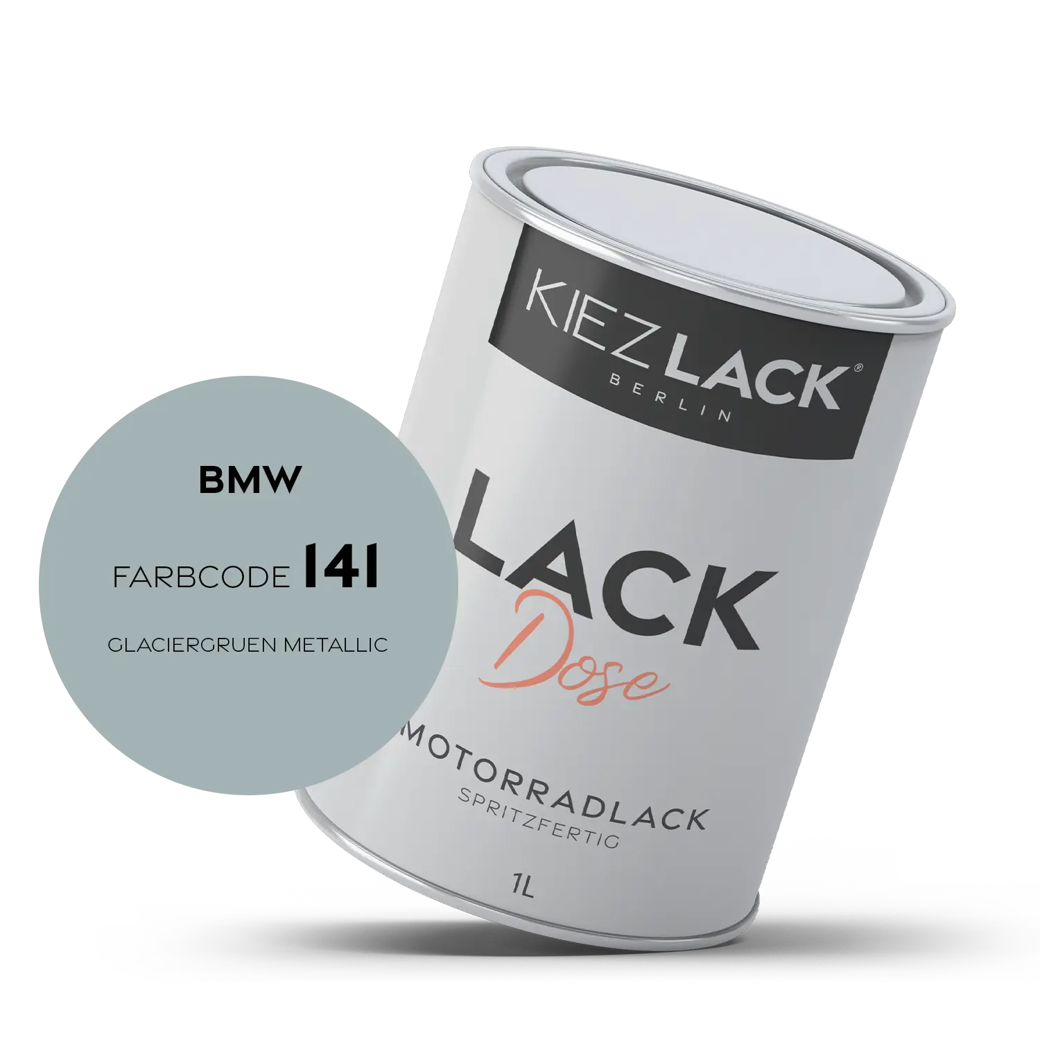 Kiezlack 1K Motorradlack Basislack Lackdose BMW 141 GLACIERGRUEN METALLIC