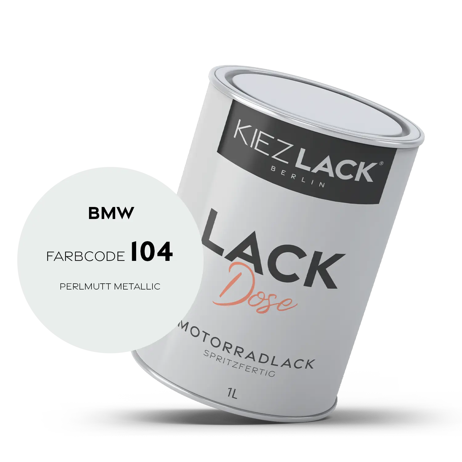 Kiezlack 1K Motorradlack Basislack Lackdose BMW 104 PERLMUTT METALLIC