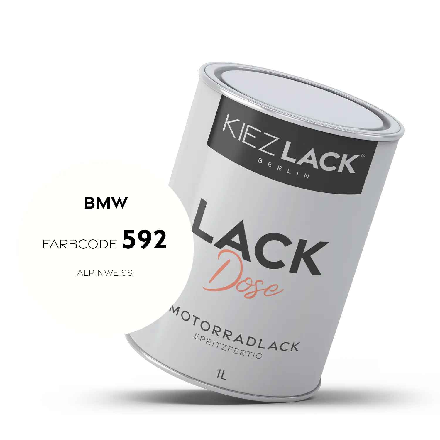 Kiezlack 1K Motorradlack Basislack Lackdose BMW 592 ALPINWEISS