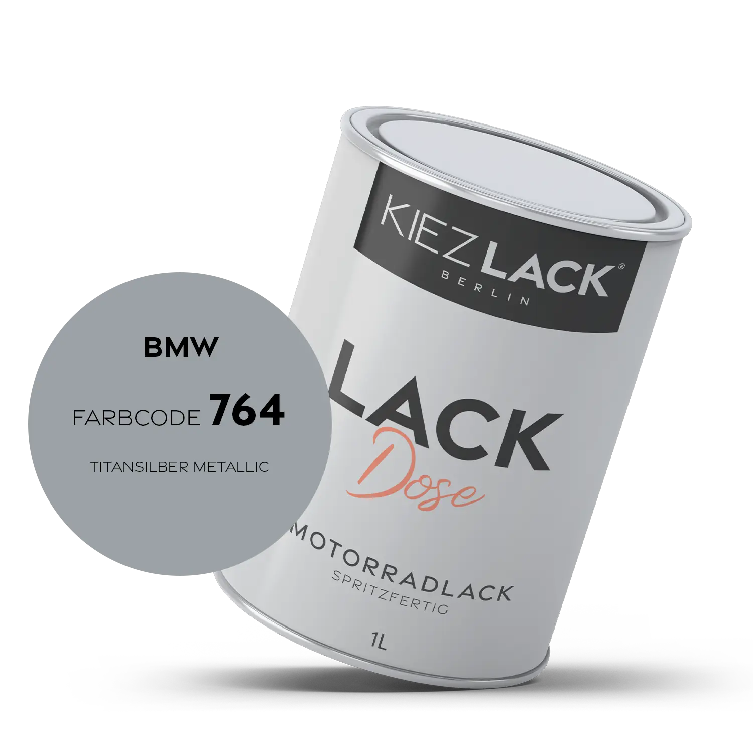 Kiezlack 1K Motorradlack Basislack Lackdose BMW 764 TITANSILBER METALLIC