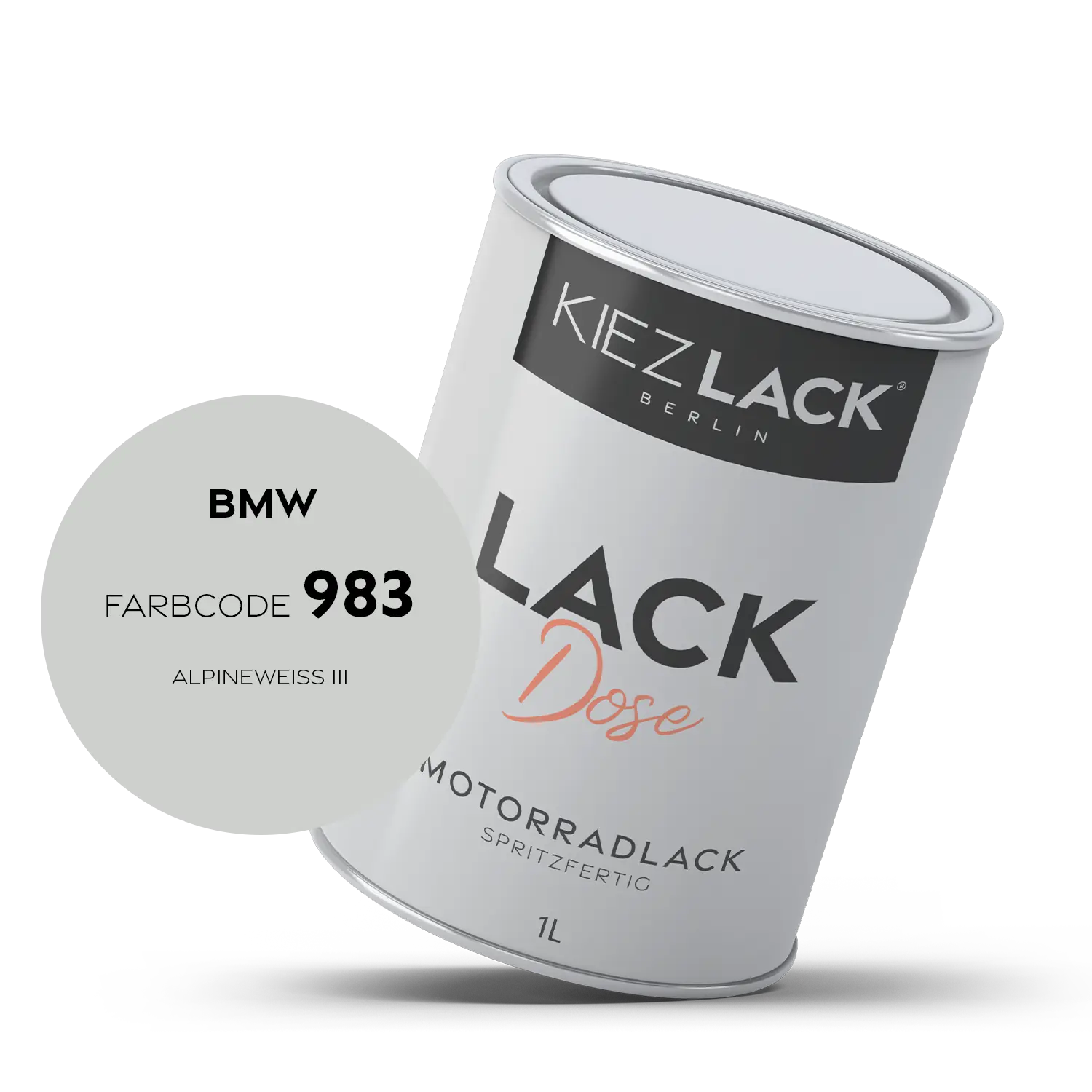 Kiezlack 1K Motorradlack Basislack Lackdose BMW 983 ALPINEWEISS III