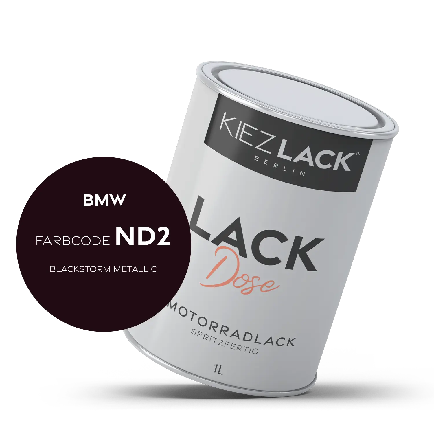 Kiezlack 1K Motorradlack Basislack Lackdose BMW ND2 BLACKSTORM METALLIC