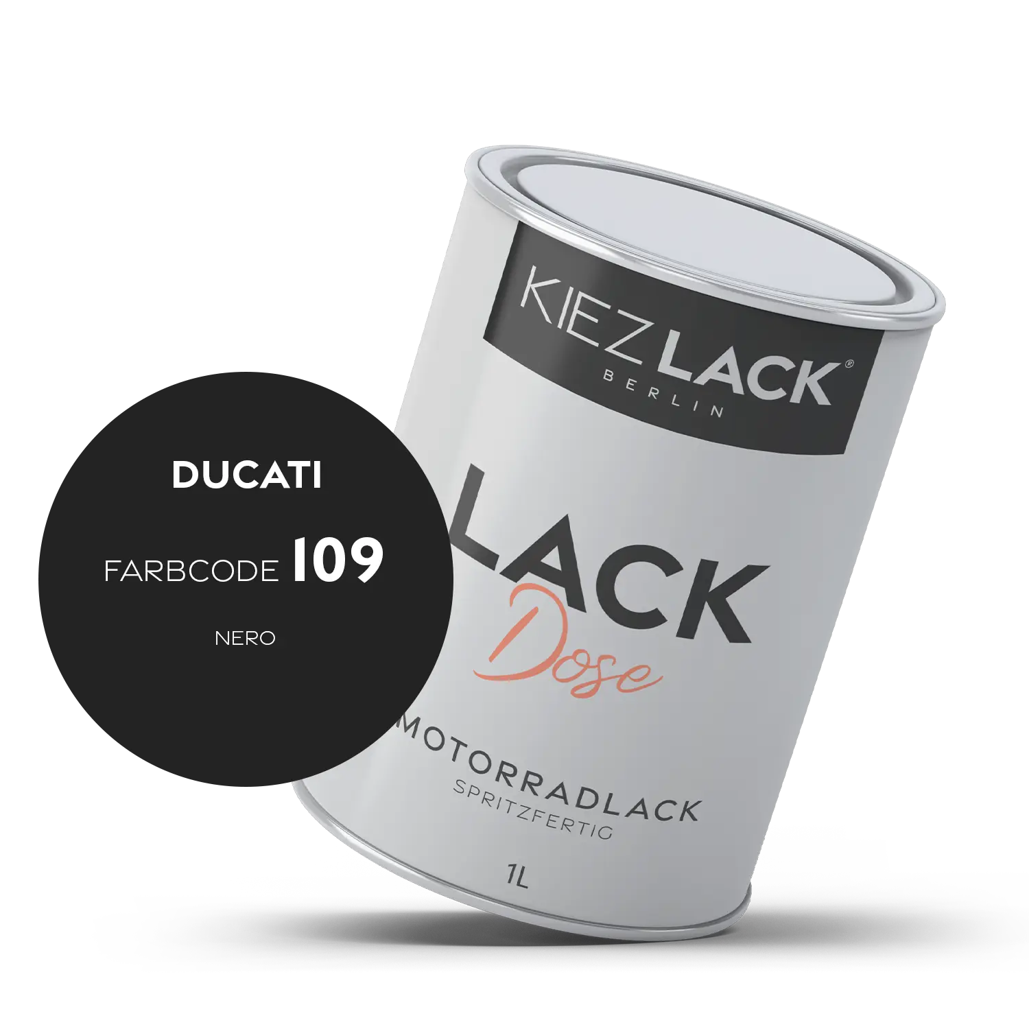 Kiezlack 1K Motorradlack Basislack Lackdose Ducati 109 NERO