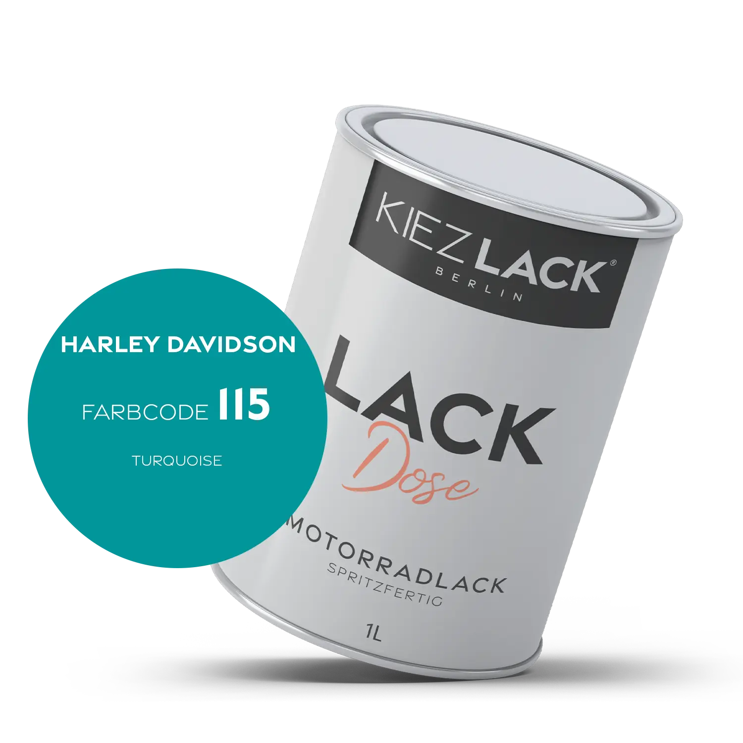 Kiezlack 1K Motorradlack Basislack Lackdose Harley Davidson 115 TURQUOISE