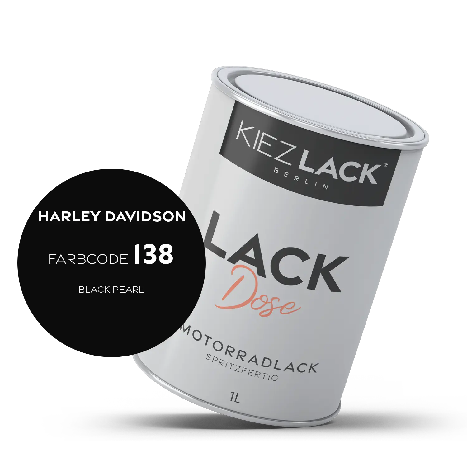 Kiezlack 1K Motorradlack Basislack Lackdose Harley Davidson 138 BLACK PEARL