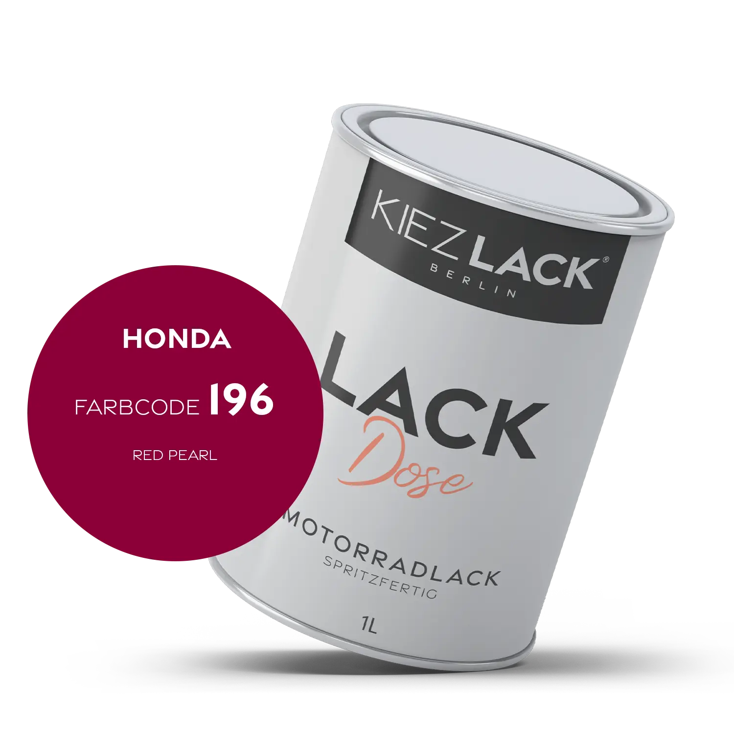 Kiezlack 1K Motorradlack Basislack Lackdose Honda 196 RED PEARL