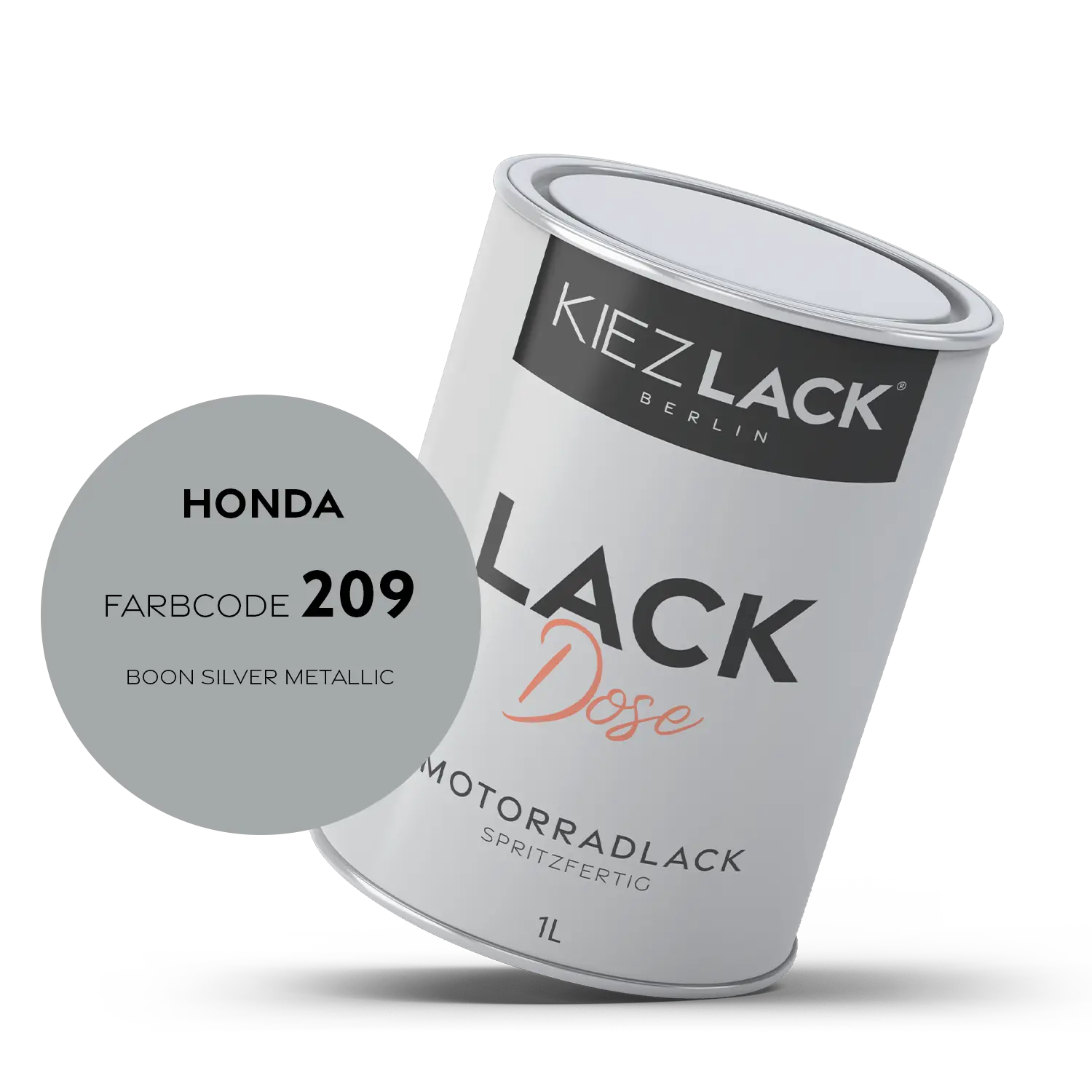 Kiezlack 1K Motorradlack Basislack Lackdose Honda 209 BOON SILVER METALLIC