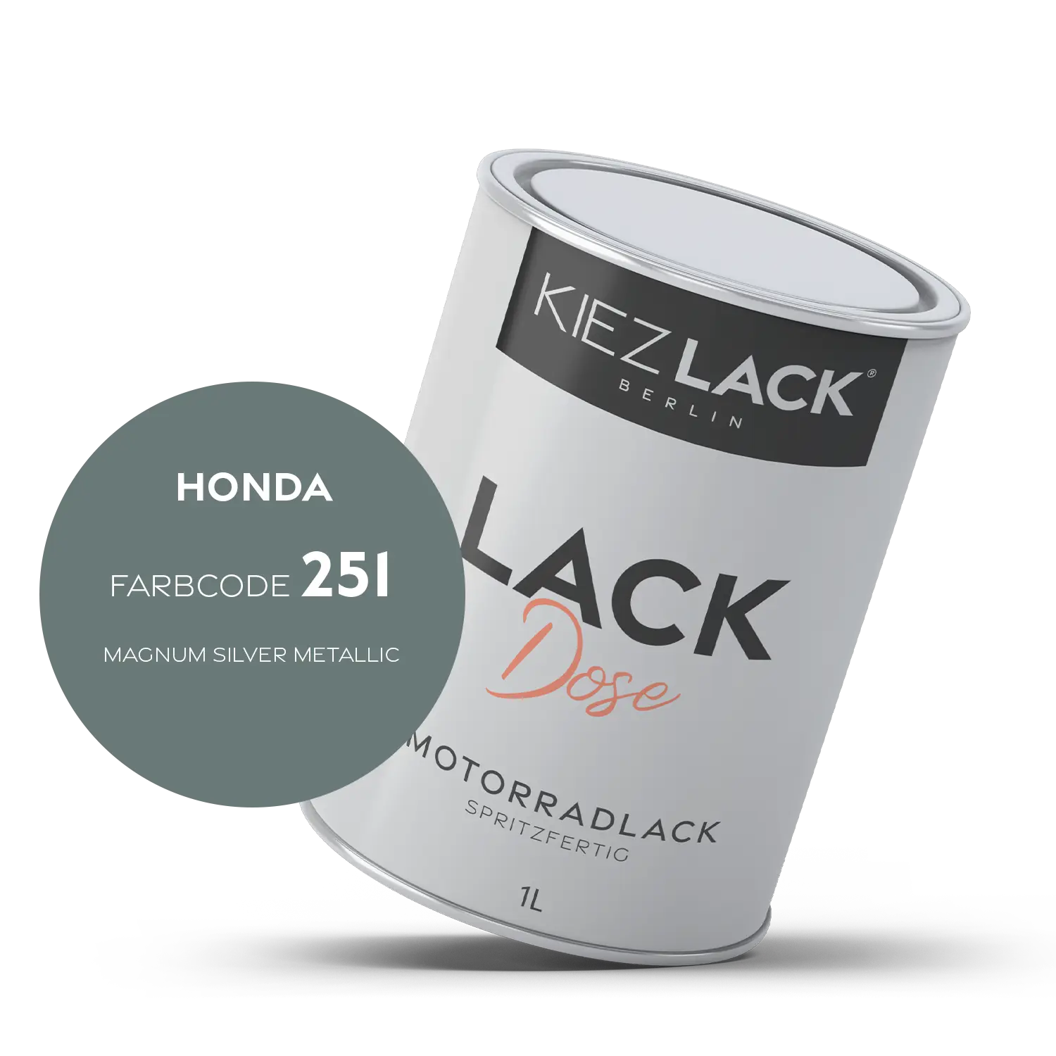 Kiezlack 1K Motorradlack Basislack Lackdose Honda 251 MAGNUM SILVER METALLIC
