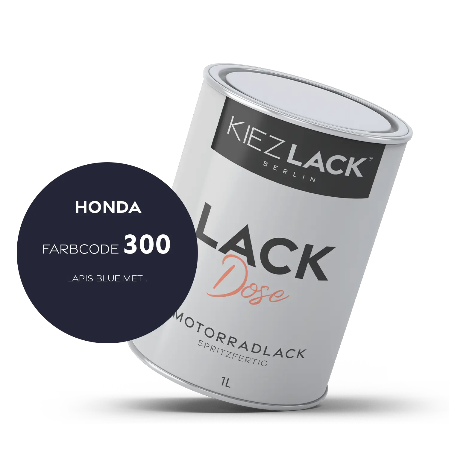Kiezlack 1K Motorradlack Basislack Lackdose Honda 300 LAPIS BLUE MET .
