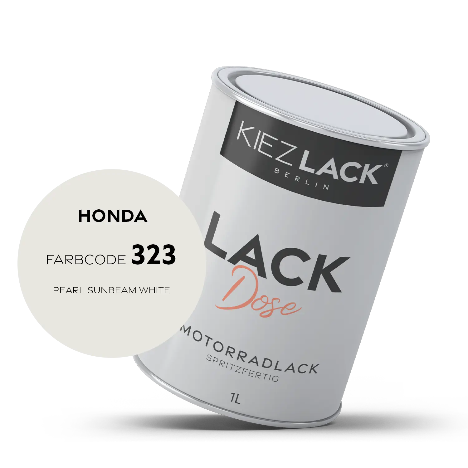 Kiezlack 1K Motorradlack Basislack Lackdose Honda 323 PEARL SUNBEAM WHITE