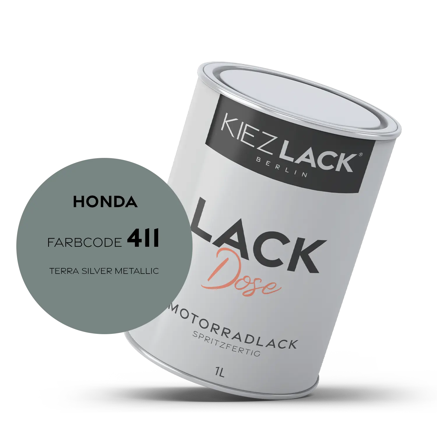 Kiezlack 1K Motorradlack Basislack Lackdose Honda 411 TERRA SILVER METALLIC