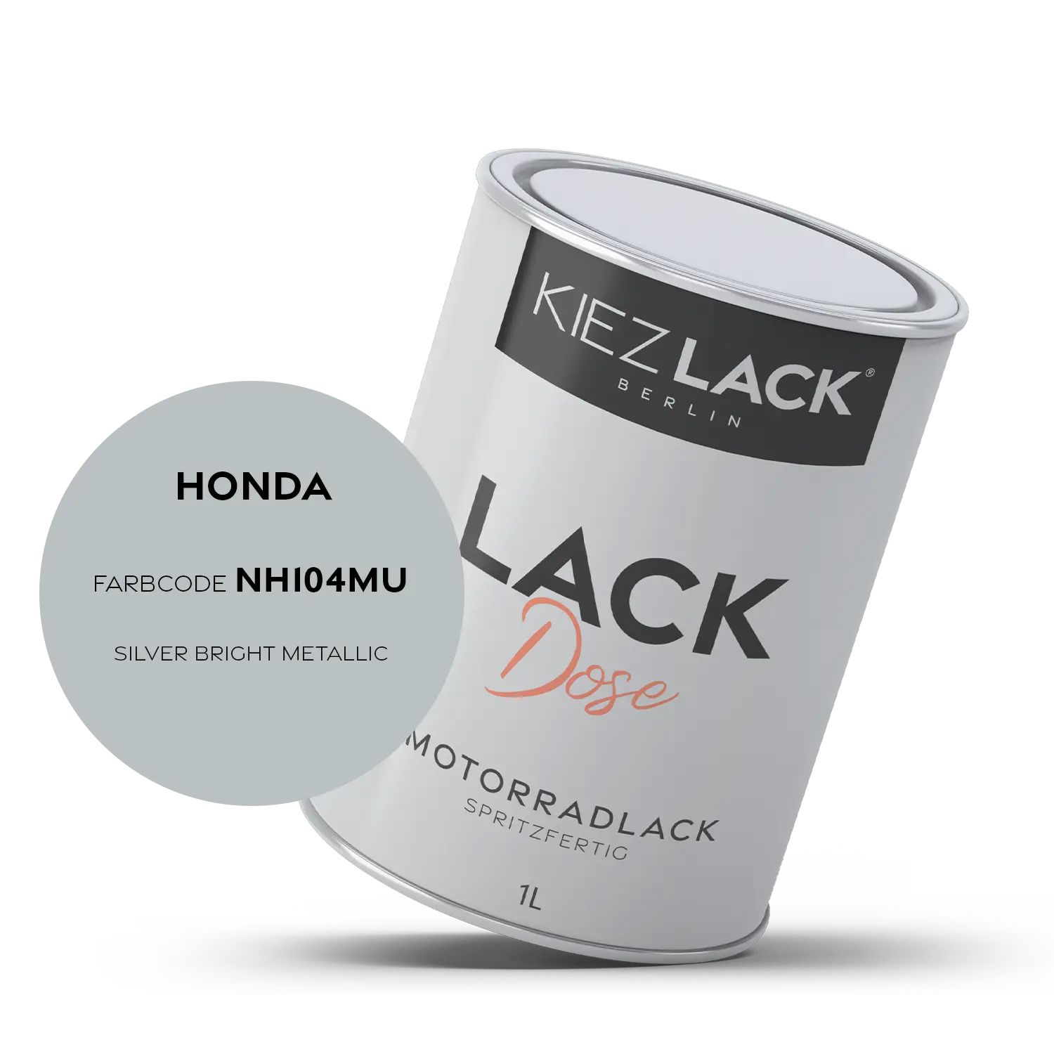 Kiezlack 1K Motorradlack Basislack Lackdose Honda NH104MU SILVER BRIGHT METALLIC