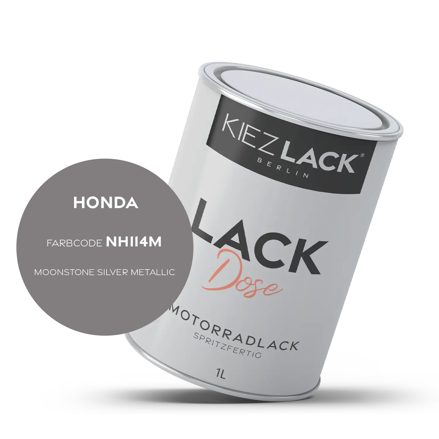 Kiezlack 1K Motorradlack Basislack Lackdose Honda NH114M MOONSTONE SILVER METALLIC
