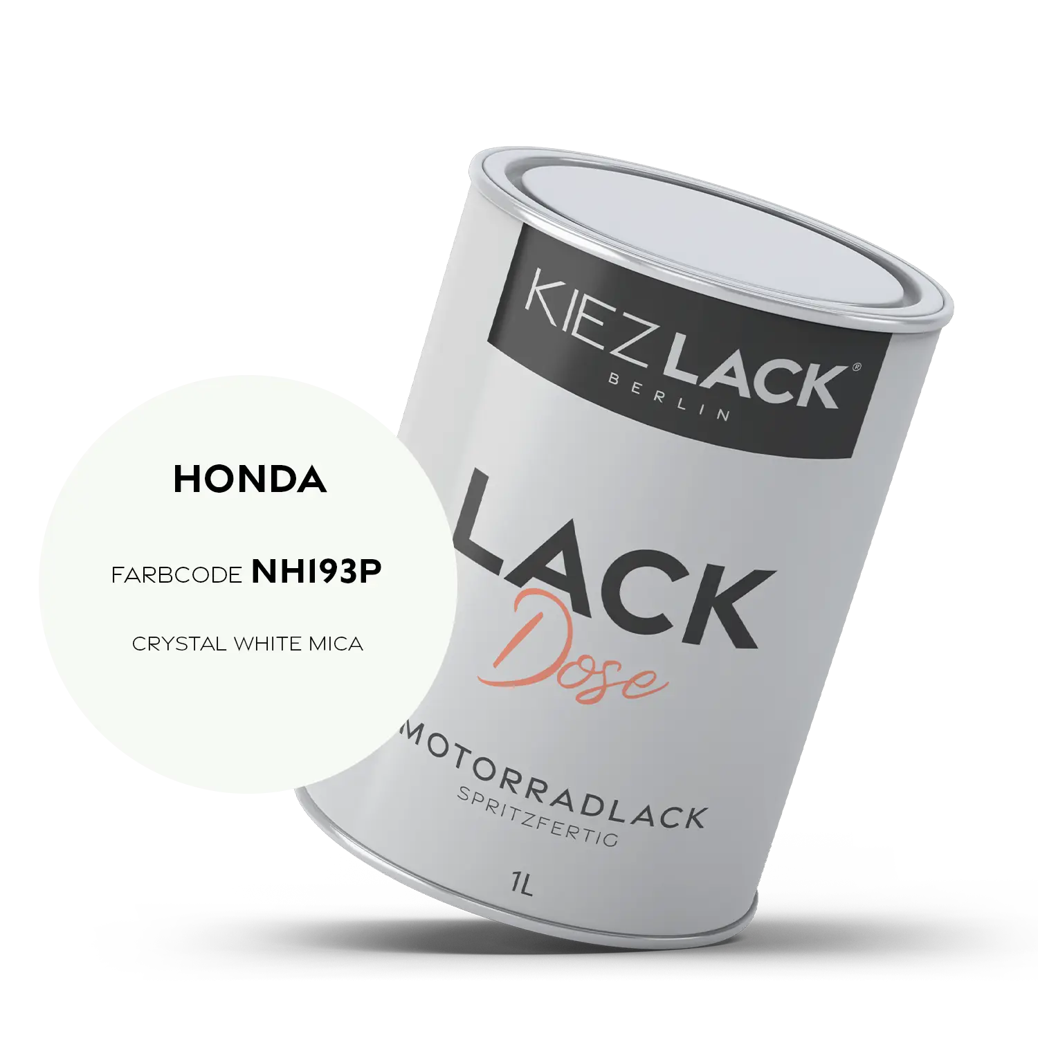 Kiezlack 1K Motorradlack Basislack Lackdose Honda NH193P CRYSTAL WHITE MICA