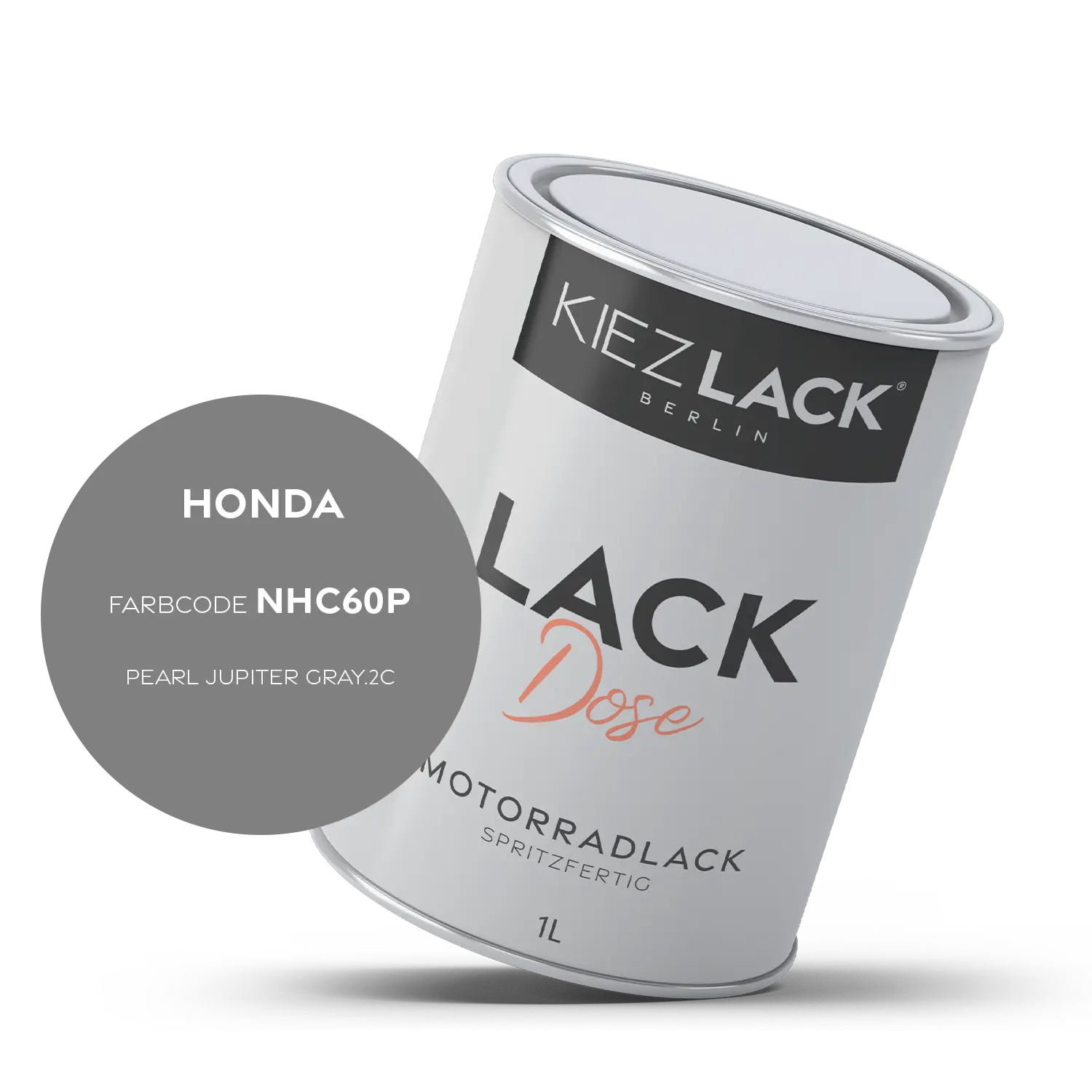 Kiezlack 1K Motorradlack Basislack Lackdose Honda NHC60P PEARL JUPITER GRAY.2C