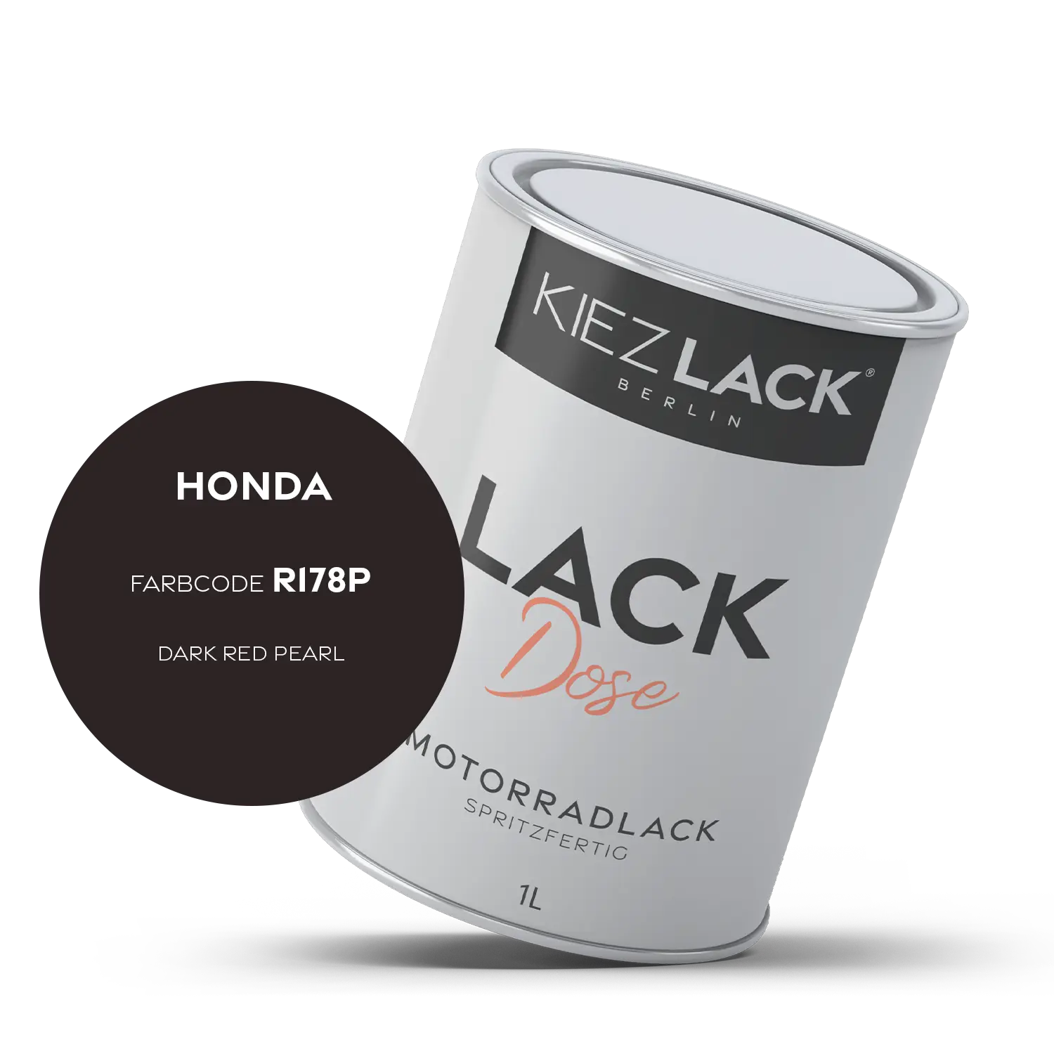 Kiezlack 1K Motorradlack Basislack Lackdose Honda R178P DARK RED PEARL