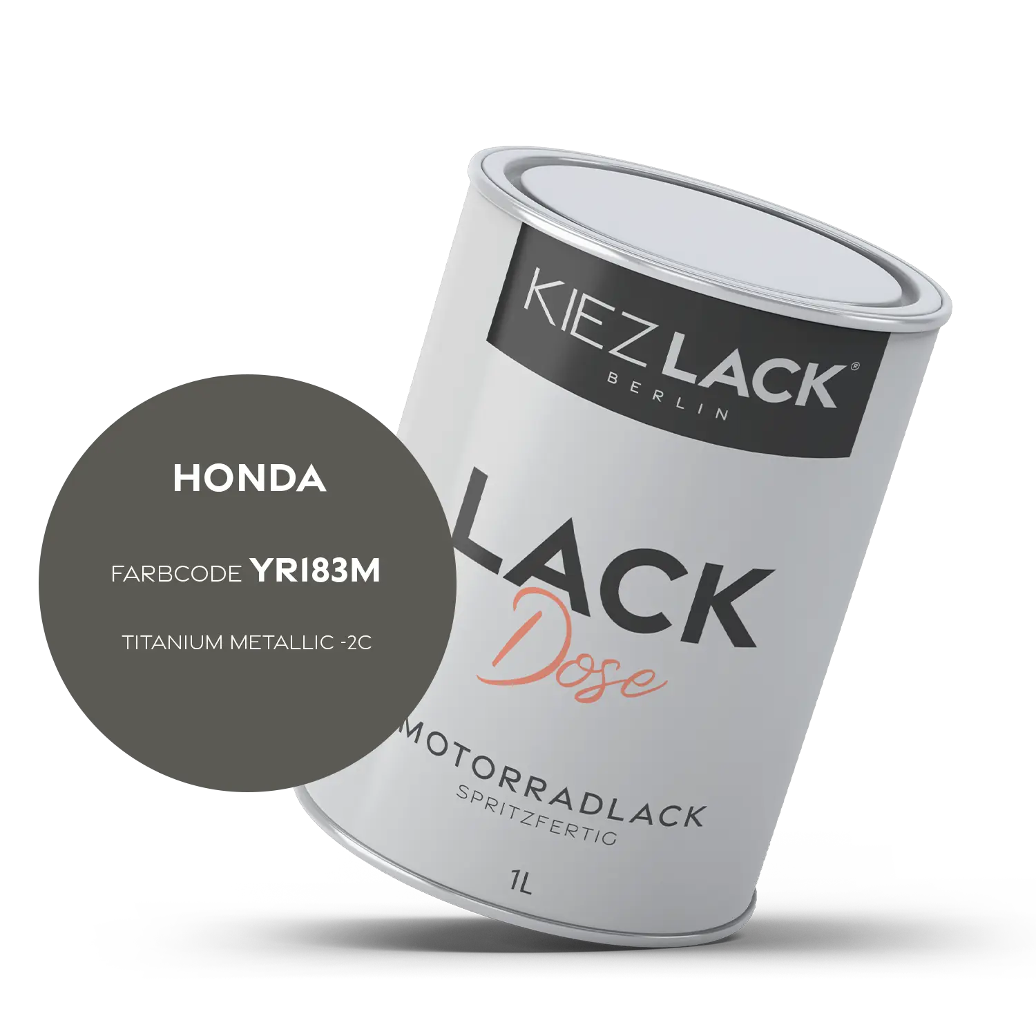 Kiezlack 1K Motorradlack Basislack Lackdose Honda YR183M TITANIUM METALLIC -2C