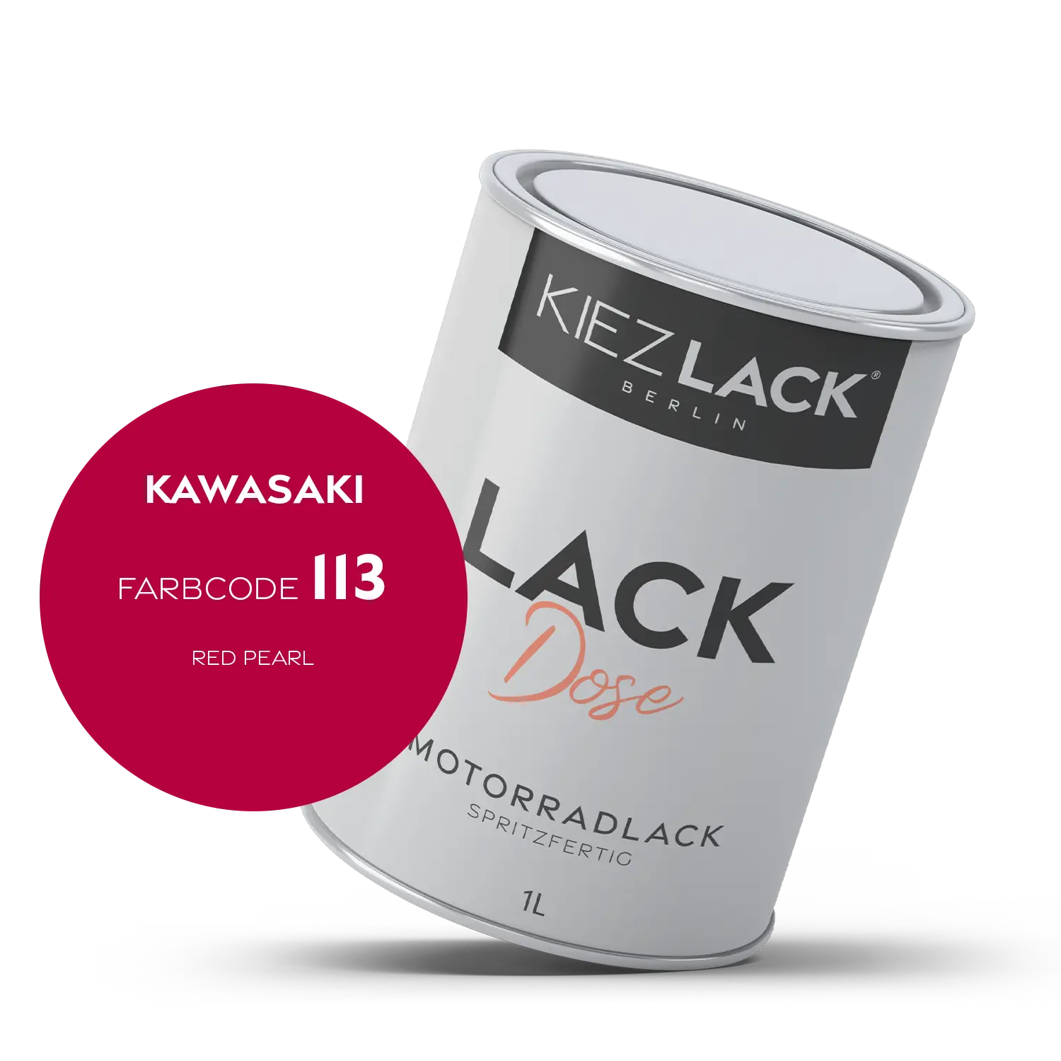 Kiezlack 1K Motorradlack Basislack Lackdose Kawasaki 113 RED PEARL