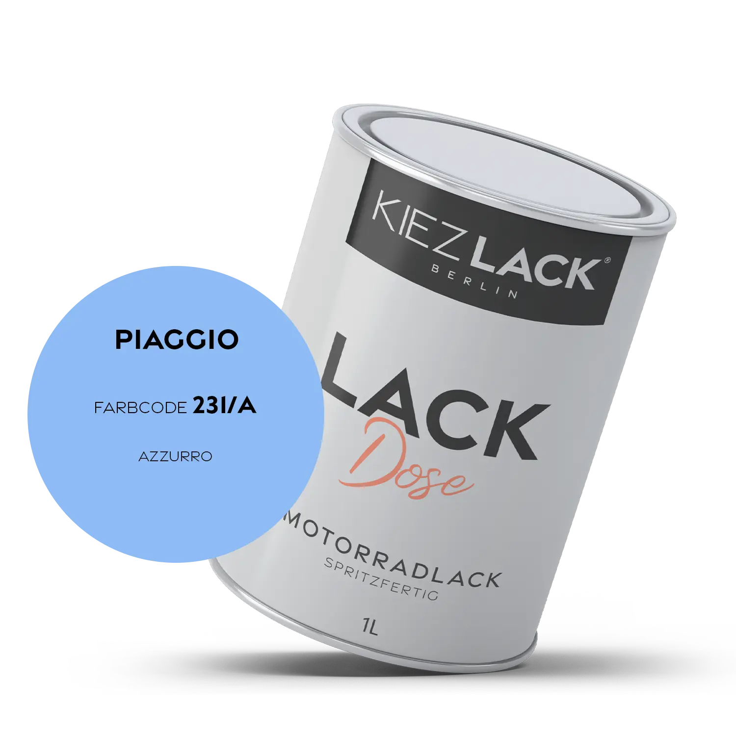 Kiezlack 1K Motorradlack Basislack Lackdose Piaggio 231/A AZZURRO