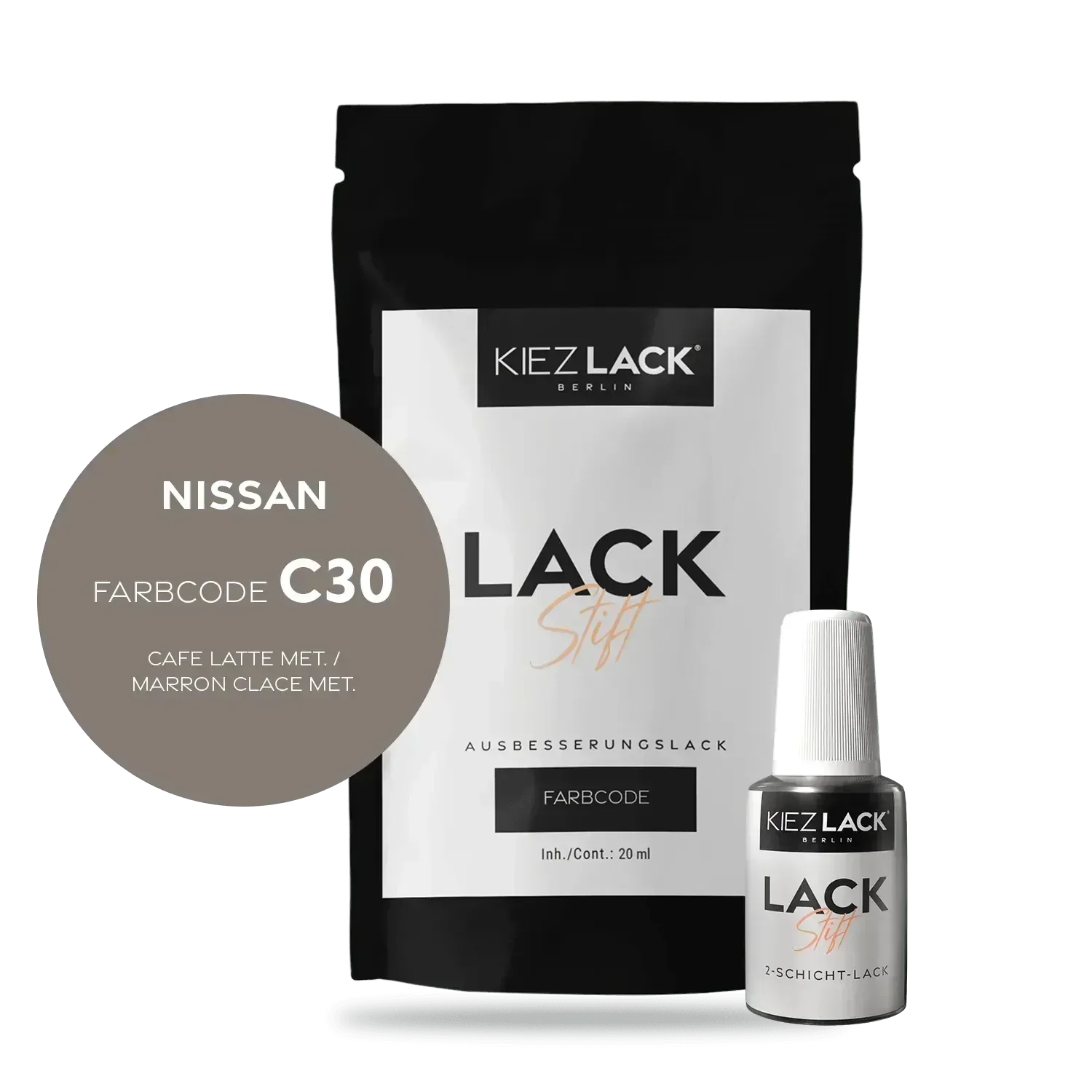 Kiezlack Lackstift Autolack Lackstift NISSAN C30 CAFE LATTE MET.