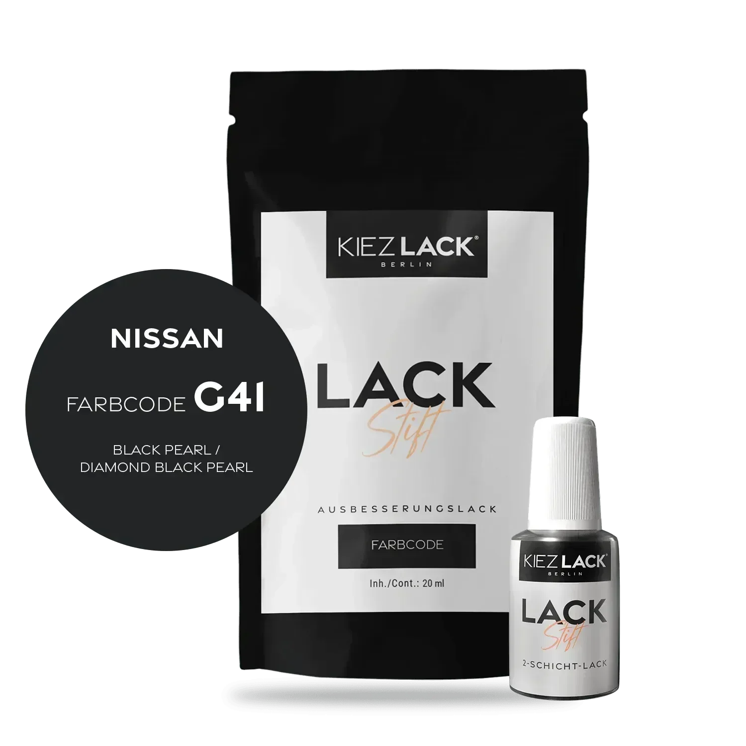 Kiezlack Lackstift Autolack Lackstift NISSAN G41 BLACK PEARL