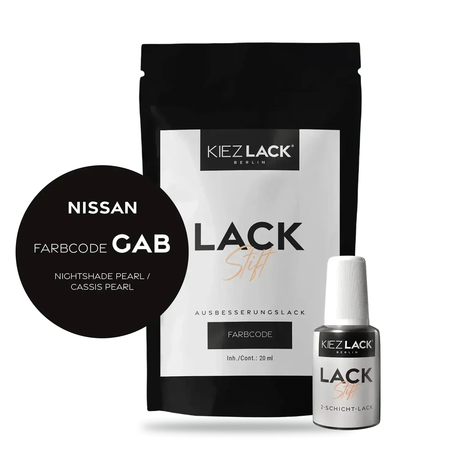 Kiezlack Lackstift Autolack Lackstift NISSAN GAB NIGHTSHADE PEARL