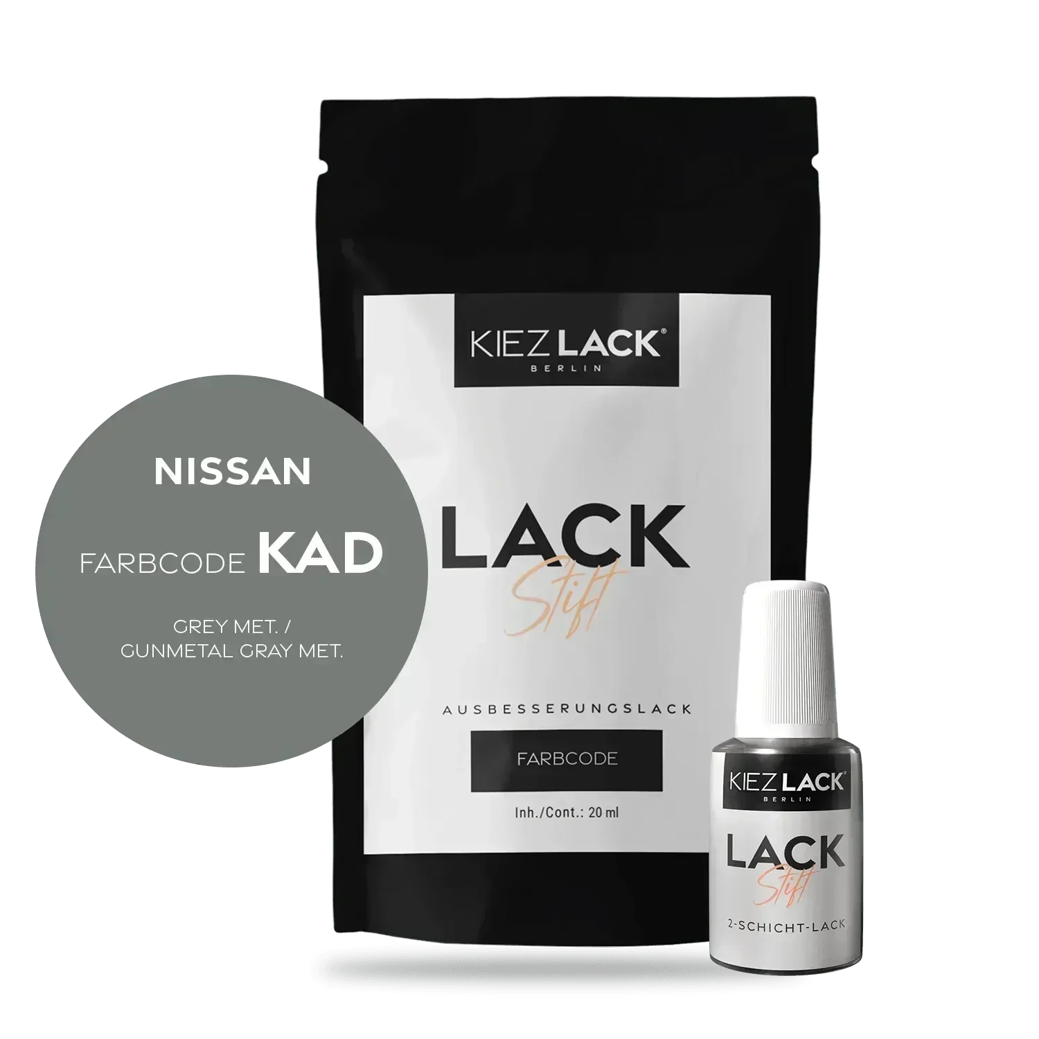 Kiezlack Lackstift Autolack Lackstift NISSAN KAD GREY MET.