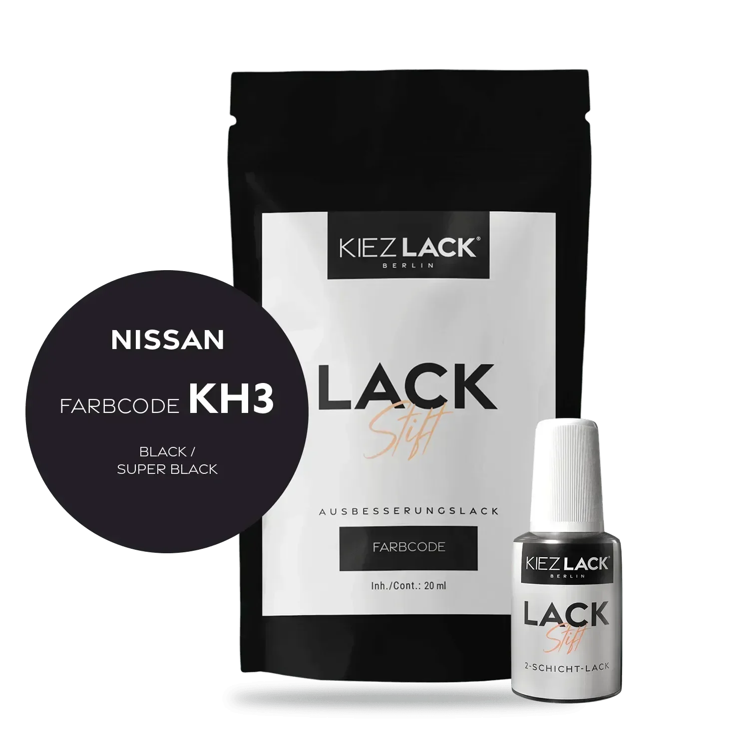 Kiezlack Lackstift Autolack Lackstift NISSAN KH3 BLACK