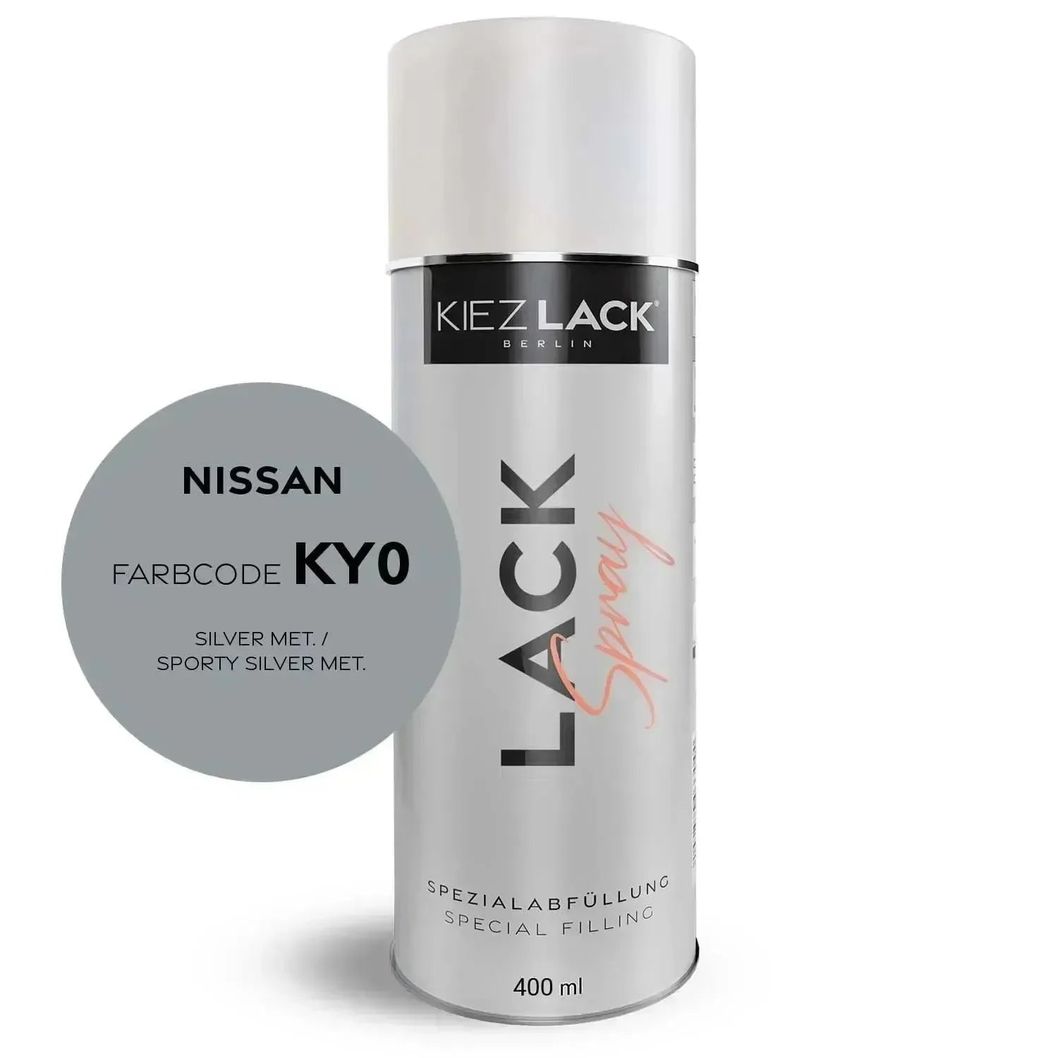 Kiezlack Lackspray Autolack Spraydose NISSAN KY0 SILVER MET.