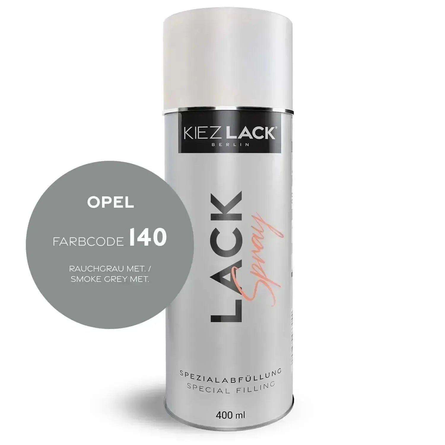 Kiezlack Lackspray Autolack Spraydose OPEL 140 RAUCHGRAU MET.