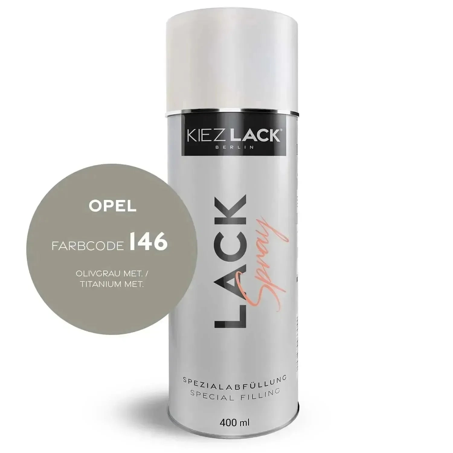 Kiezlack Lackspray Autolack Spraydose OPEL 146 OLIVGRAU MET.