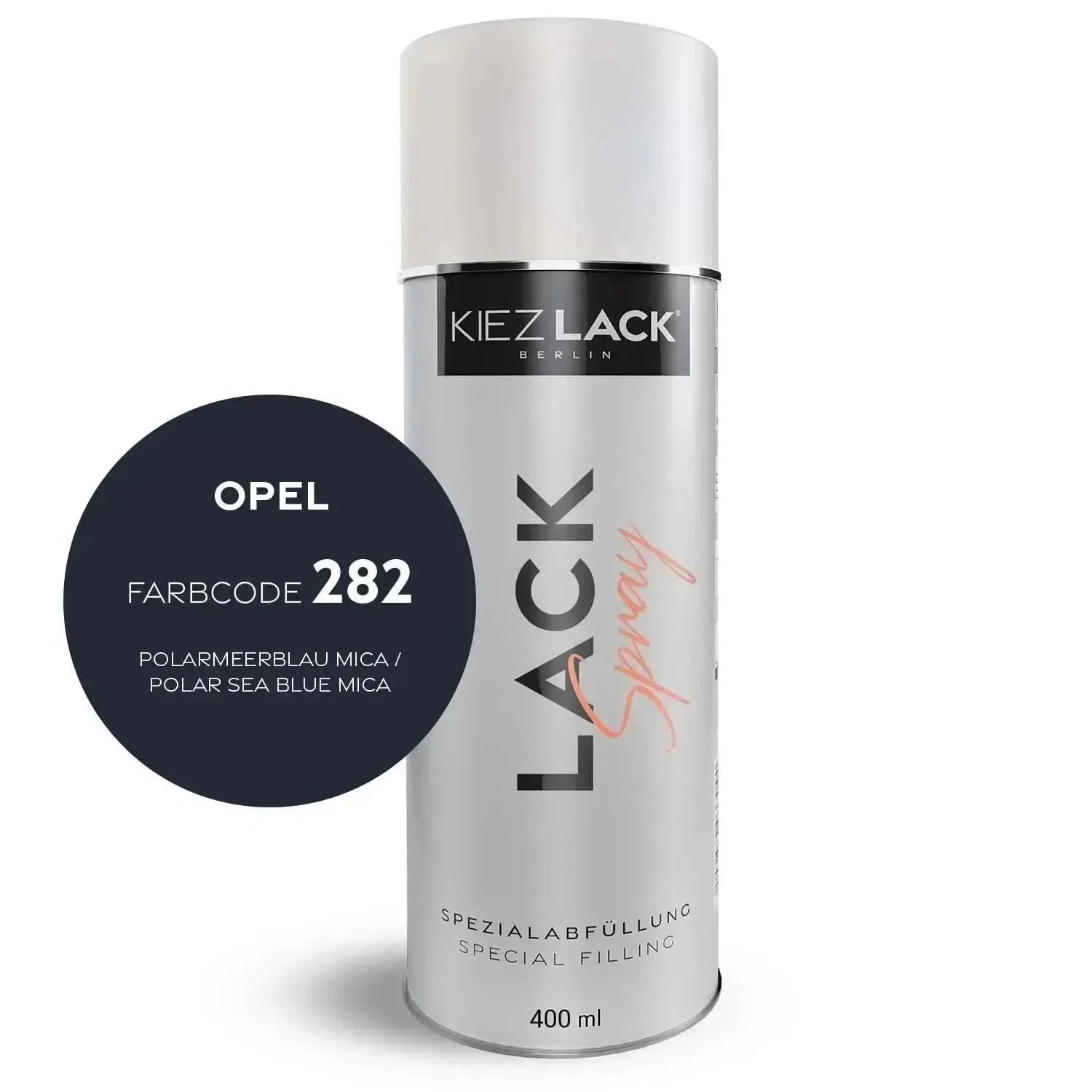 Kiezlack Lackspray Autolack Spraydose OPEL 282 POLARMEERBLAU MICA