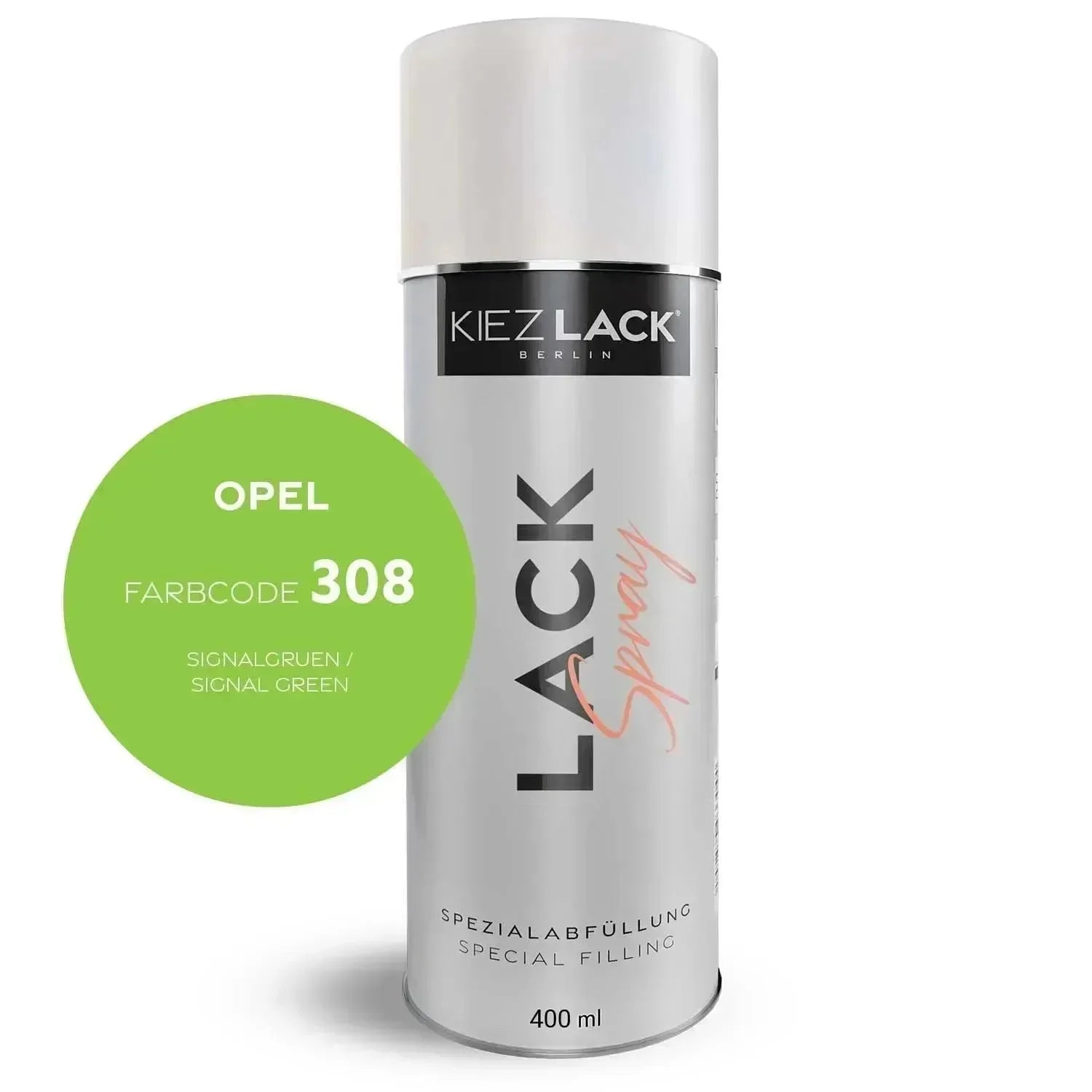 Kiezlack Lackspray Autolack Spraydose OPEL 308 SIGNALGRUEN