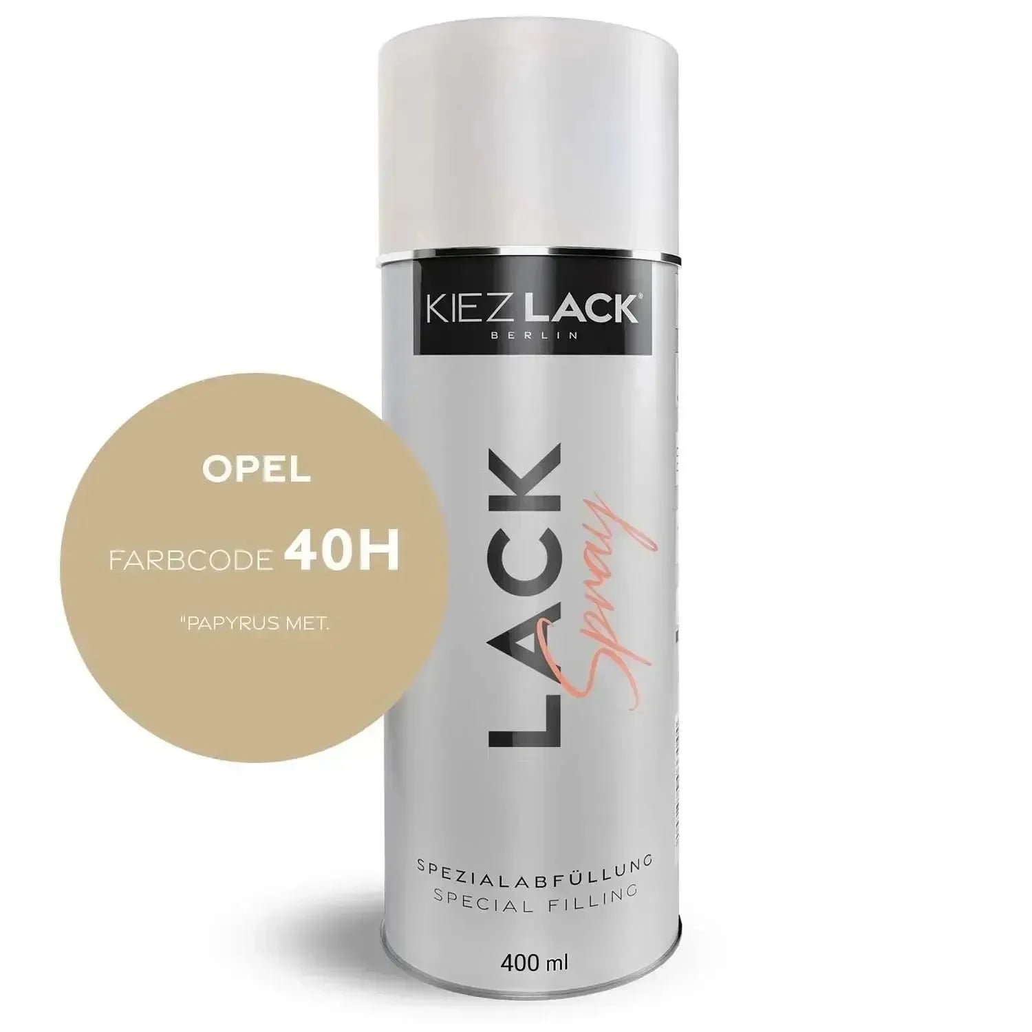 Kiezlack Lackspray Autolack Spraydose OPEL 40H PAPYRUS MET.