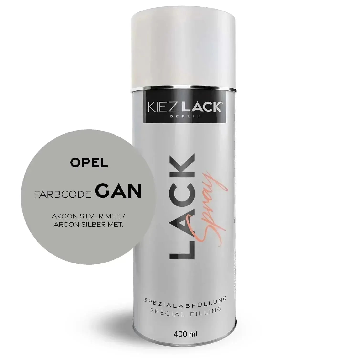 Kiezlack Lackspray Autolack Spraydose OPEL GAN ARGON SILVER MET.