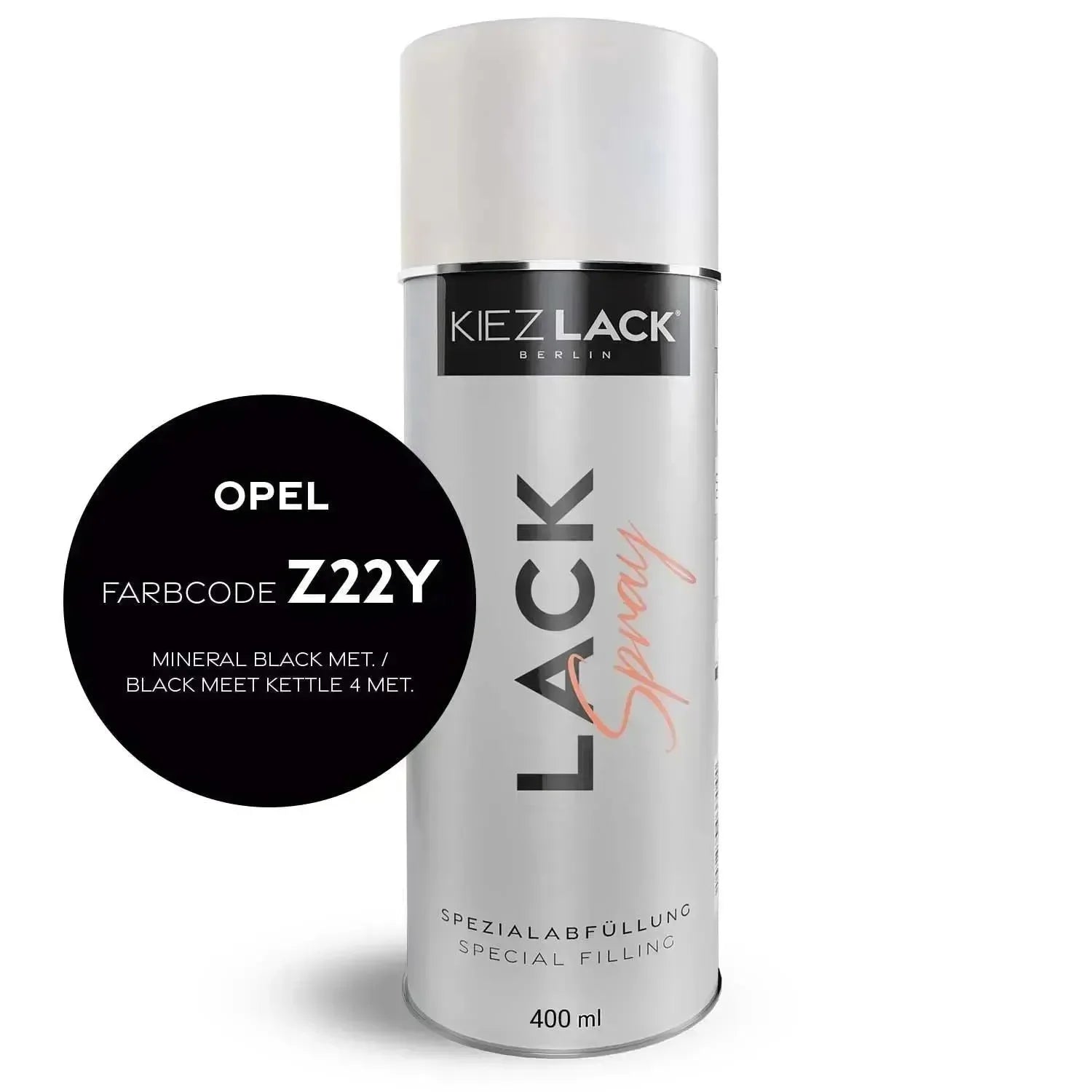 Kiezlack Lackspray Autolack Spraydose OPEL Z22Y MINERAL BLACK MET.