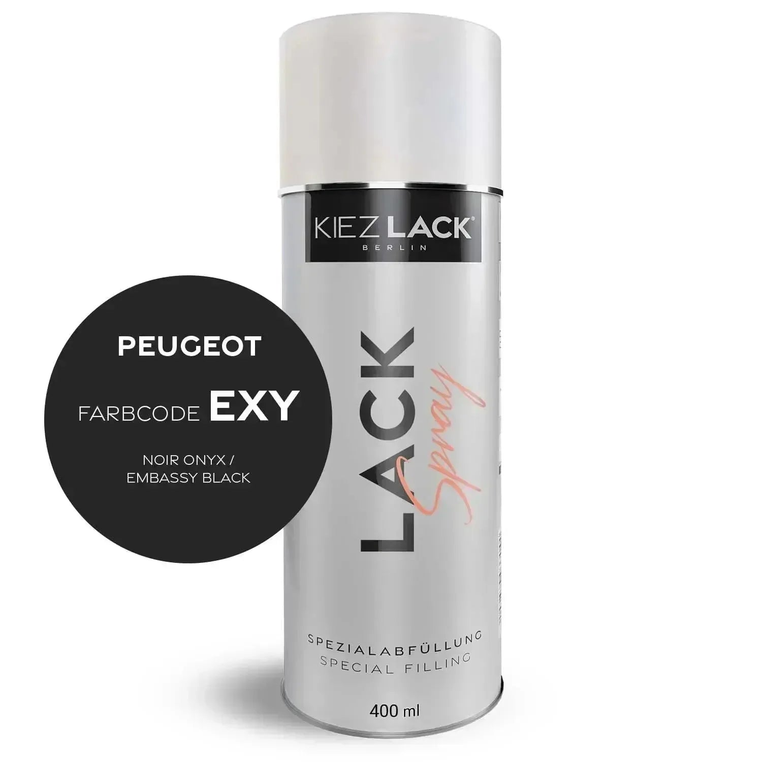 Kiezlack Lackspray Autolack Spraydose Peugeot EXY NOIR ONYX