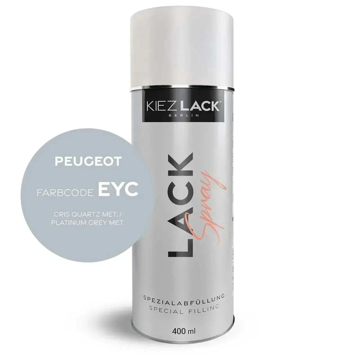 Kiezlack Lackspray Autolack Spraydose Peugeot EYC GRIS QUARTZ MET.