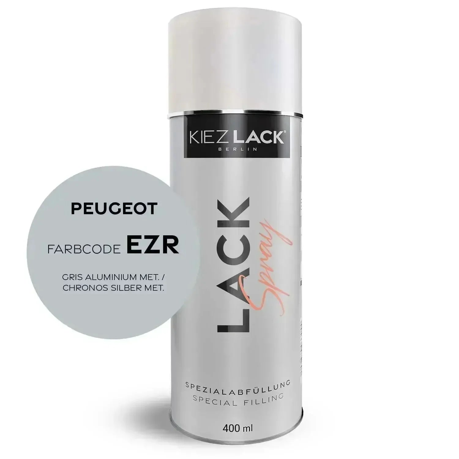 Kiezlack Lackspray Autolack Spraydose Peugeot EZR GRIS ALUMINIUM MET.