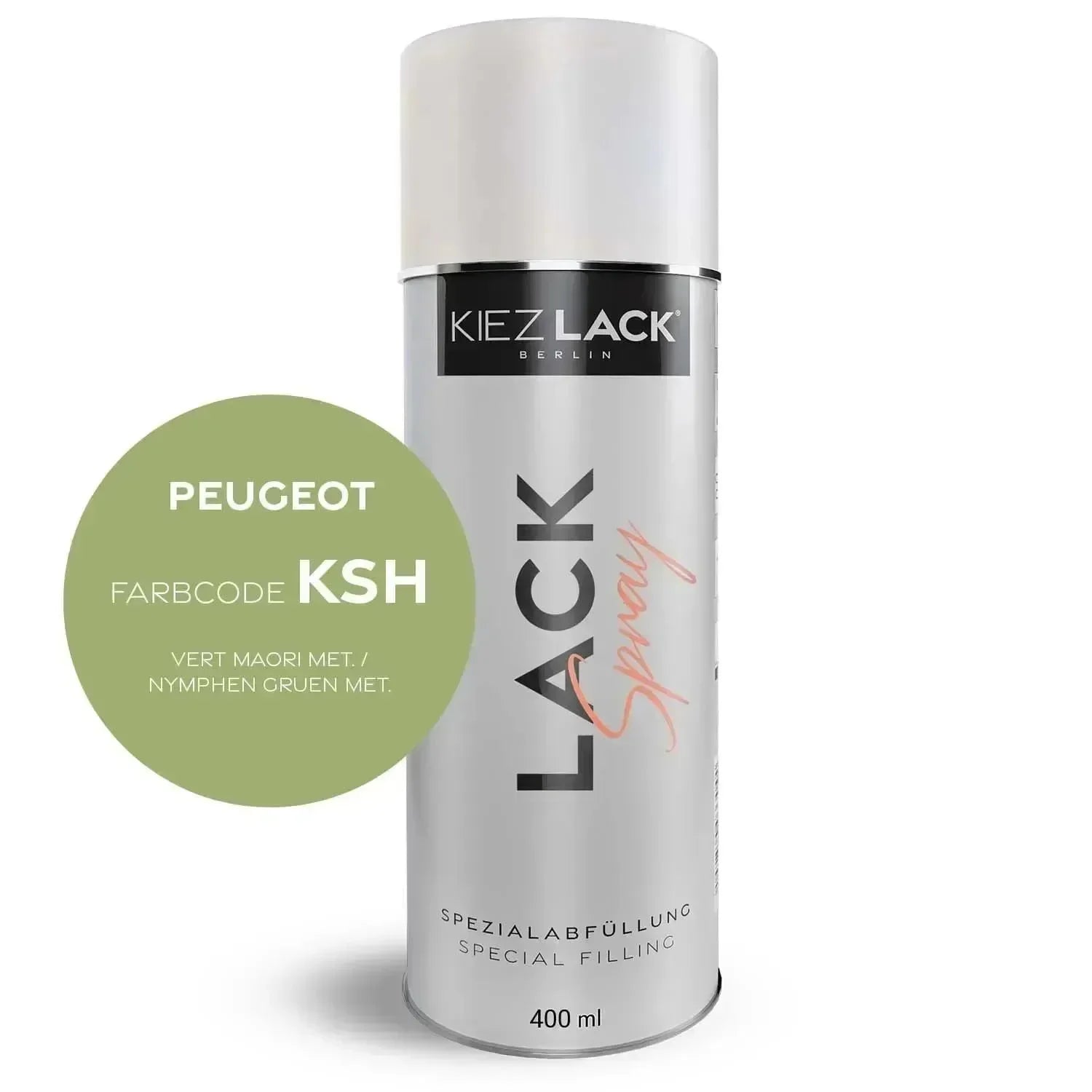 Kiezlack Lackspray Autolack Spraydose Peugeot KSH VERT MAORI MET.