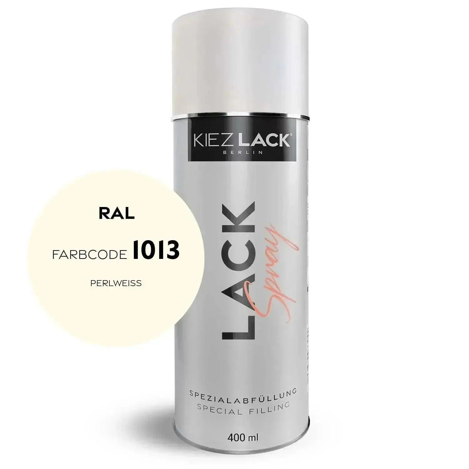Kiezlack Lackspray Autolack Spraydose RAL 1013 PERLWEISS