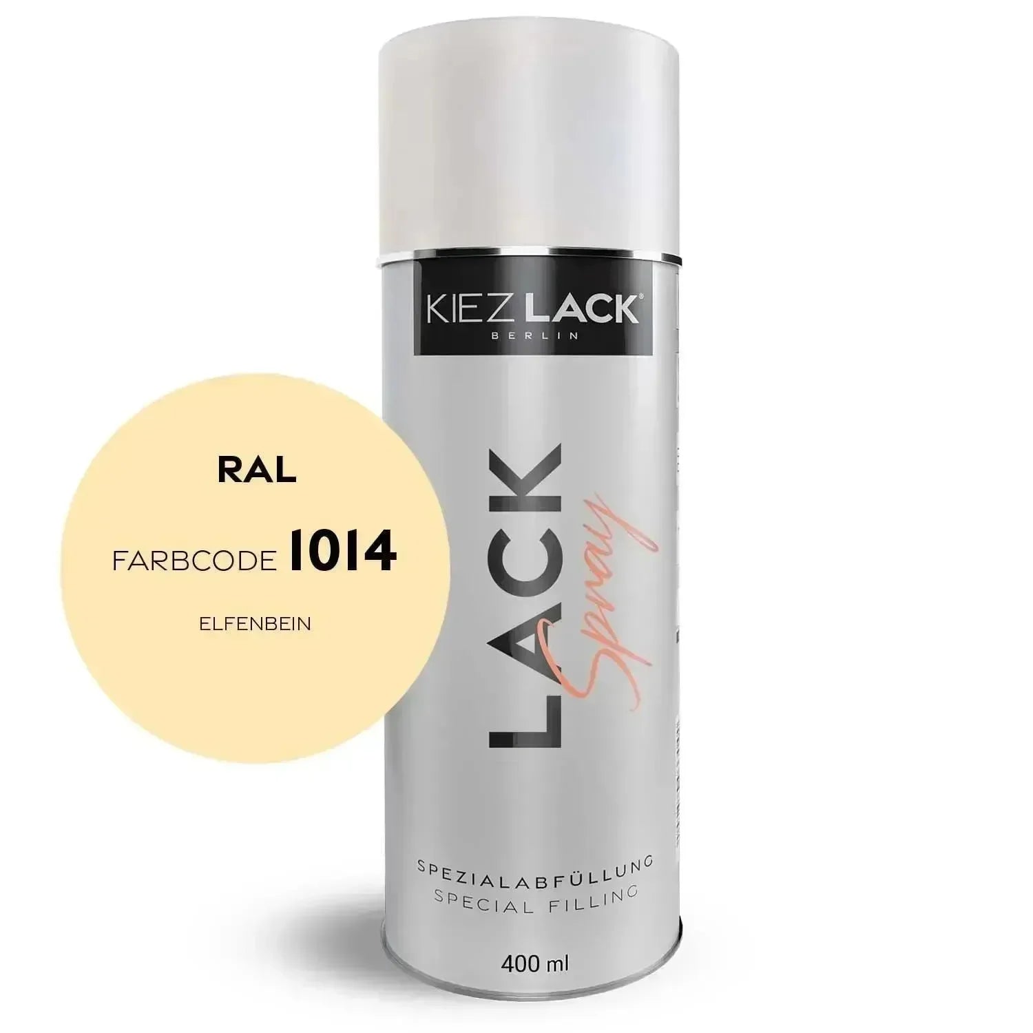Kiezlack Lackspray Autolack Spraydose RAL 1014 ELFENBEIN