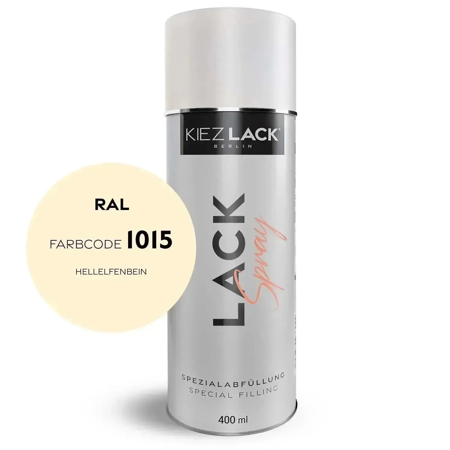 Kiezlack Lackspray Autolack Spraydose RAL 1015 HELLELFENBEIN
