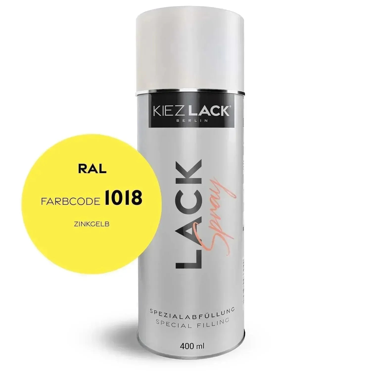 Kiezlack Lackspray Autolack Spraydose RAL 1018 ZINKGELB