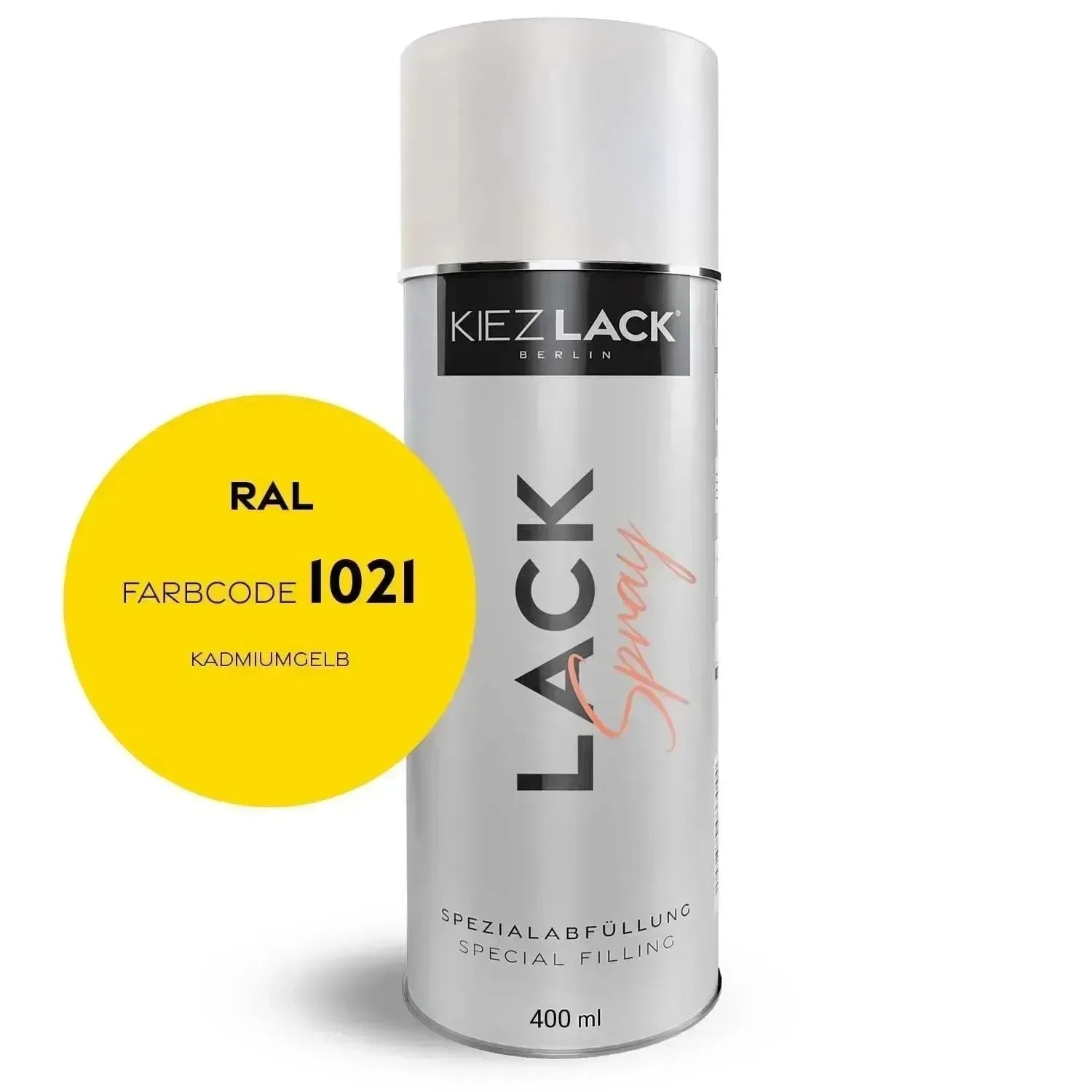 Kiezlack Lackspray Autolack Spraydose RAL 1021 KADMIUMGELB