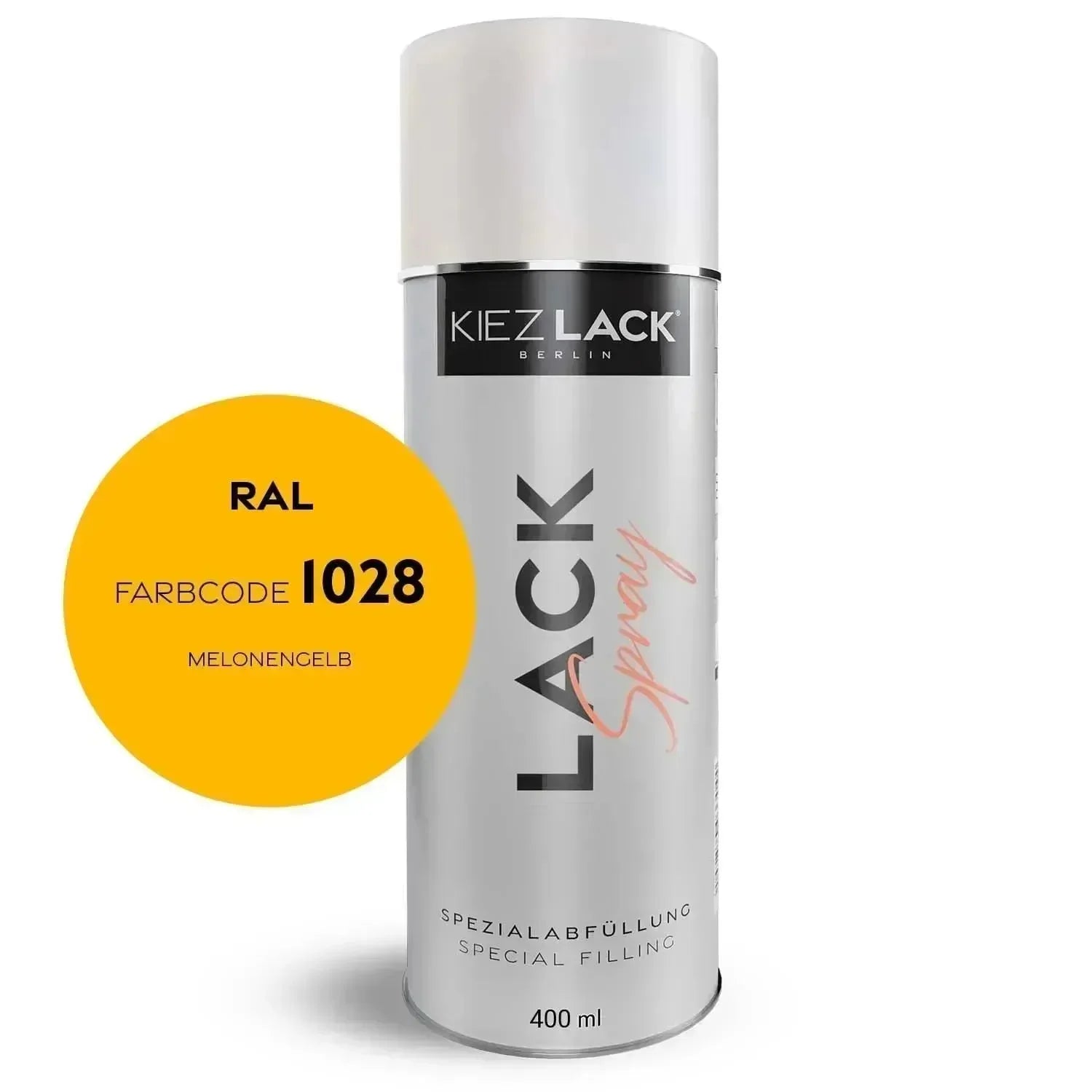 Kiezlack Lackspray Autolack Spraydose RAL 1028 MELONENGELB