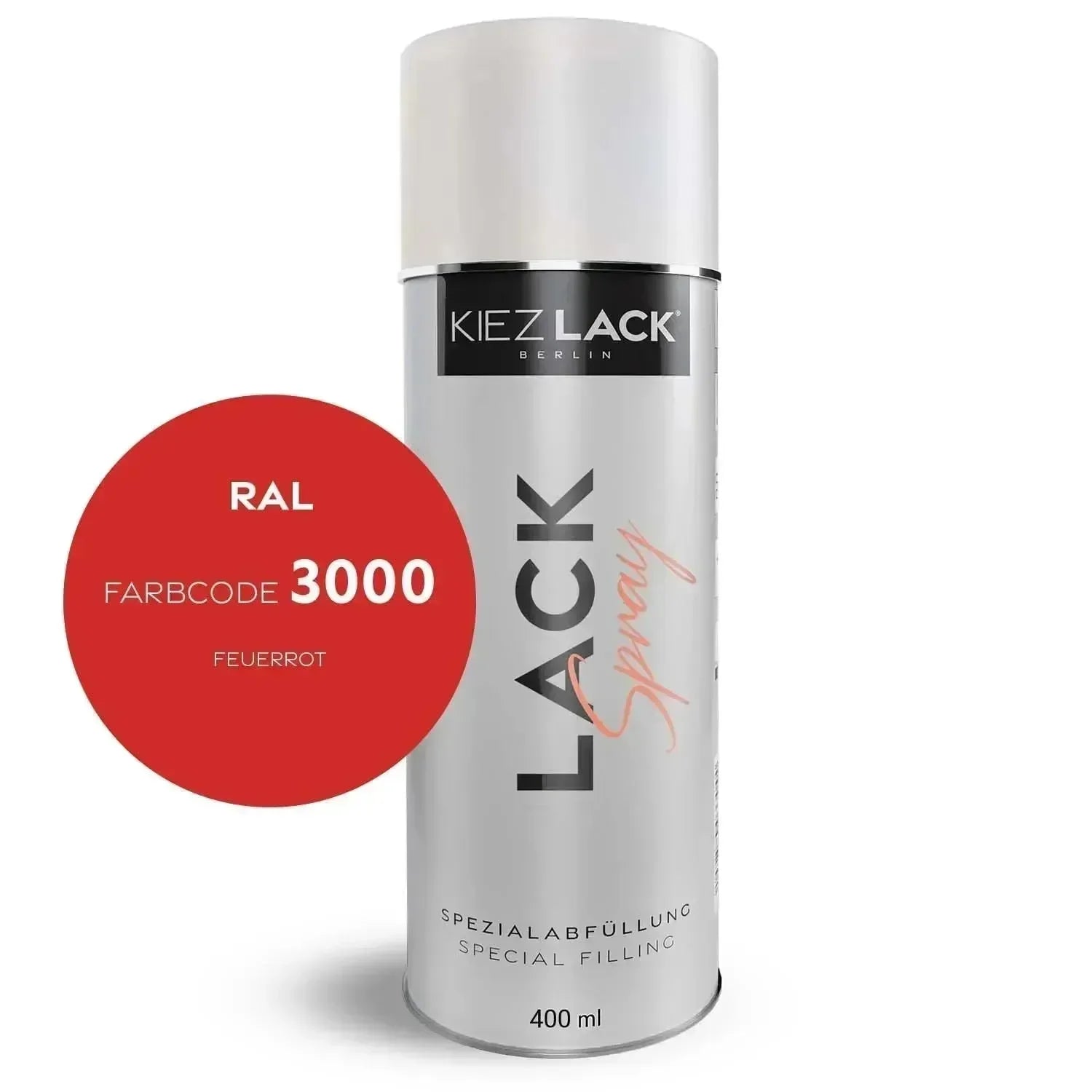 Kiezlack Lackspray Autolack Spraydose RAL 3000 FEUERROT