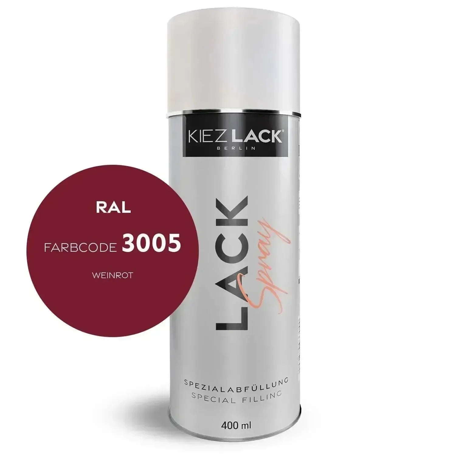 Kiezlack Lackspray Autolack Spraydose RAL 3005 WEINROT
