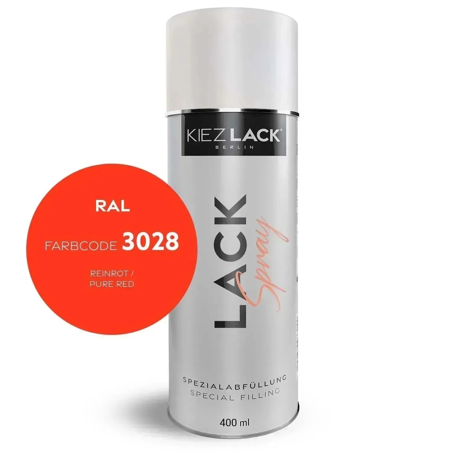 Kiezlack Lackspray Autolack Spraydose RAL 3028 REINROT